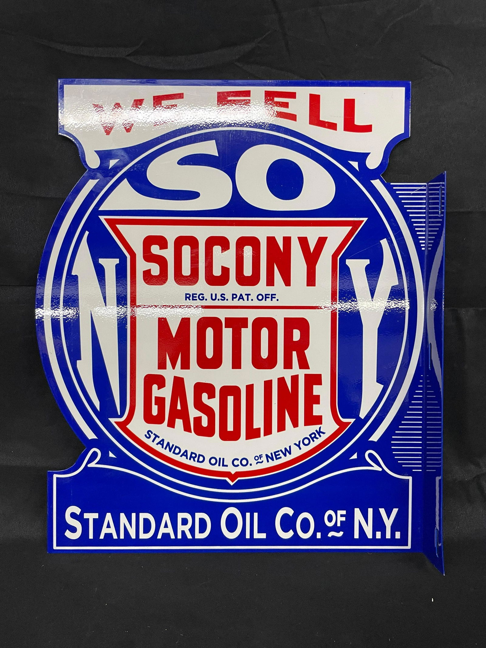 SOCONY Motor Gasoline Metal Enamel Flange sign (1 of 2)