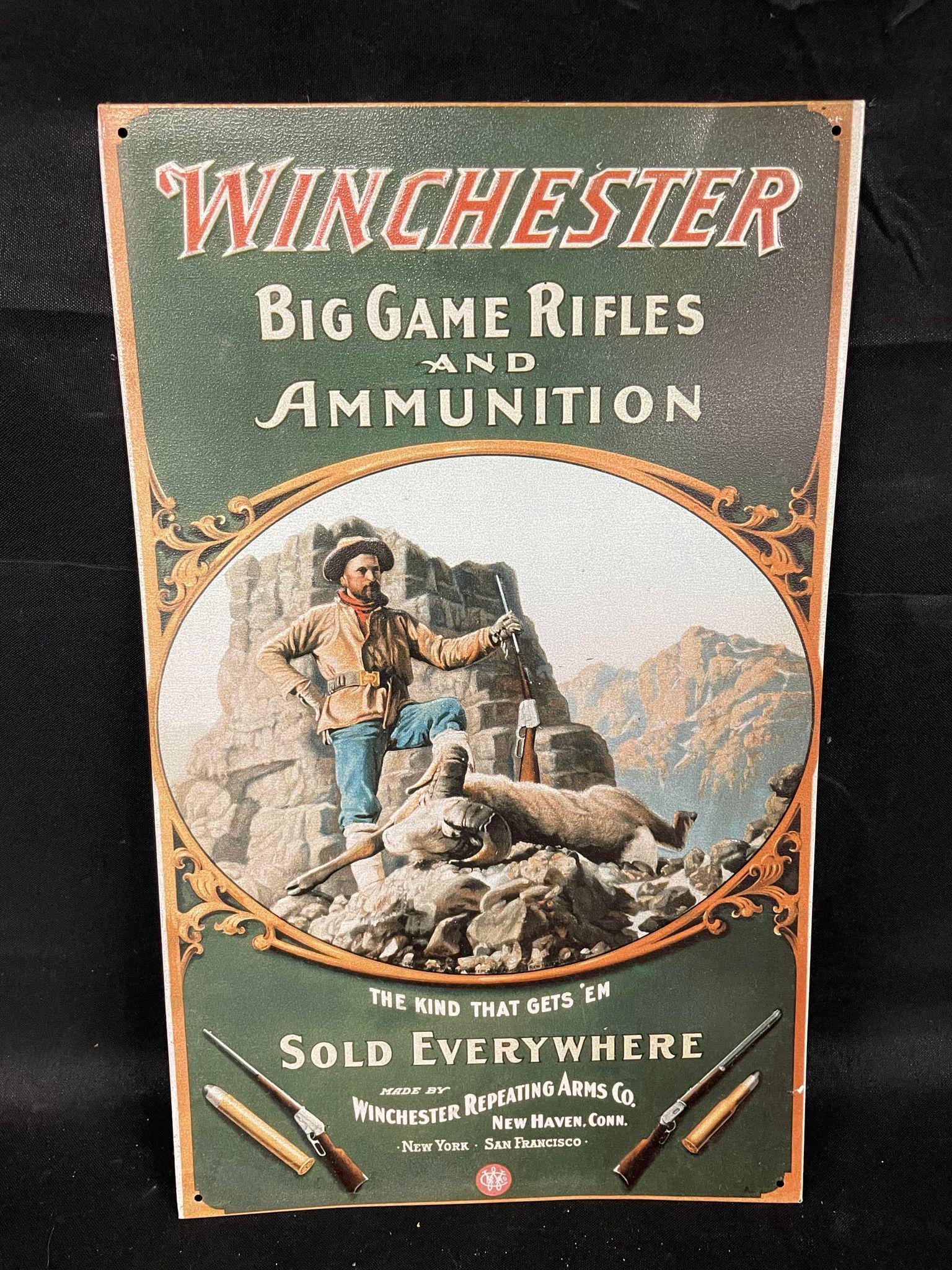 Winchester Big Game Rifles Sign: Winchester Big Game Rifles Sign