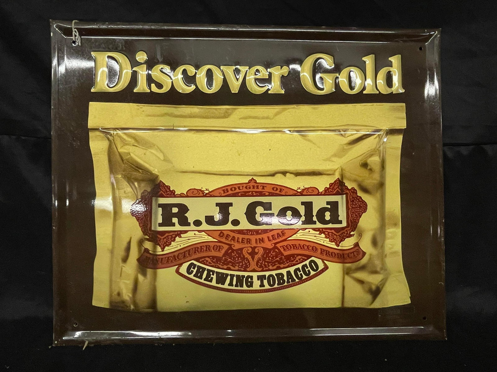 R.j. Gold Chewing Tobacco Sign
