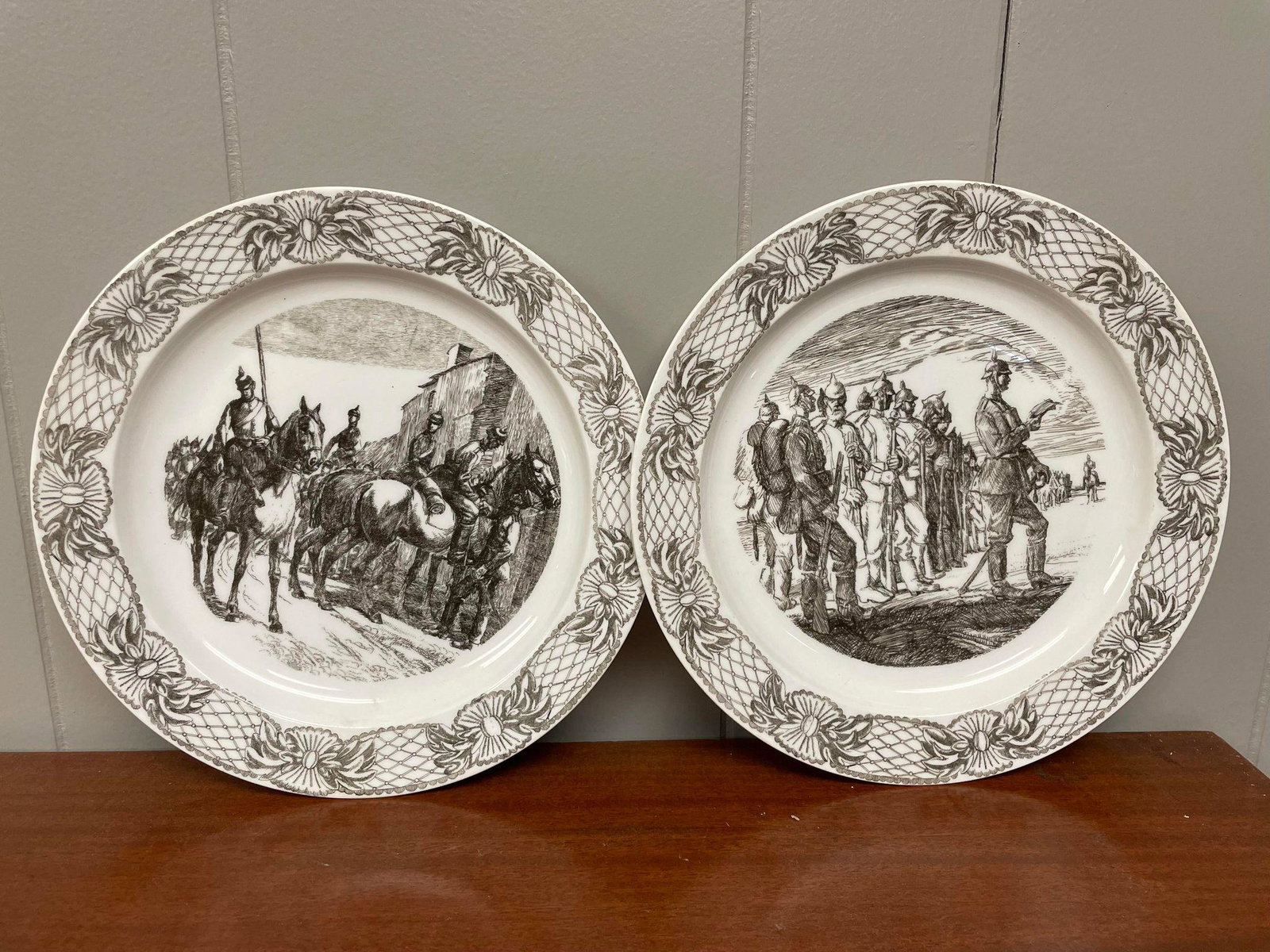 Nymphenburg China, Bavarian Army Scene: Nymphenburg China, Bavarian Army Scene