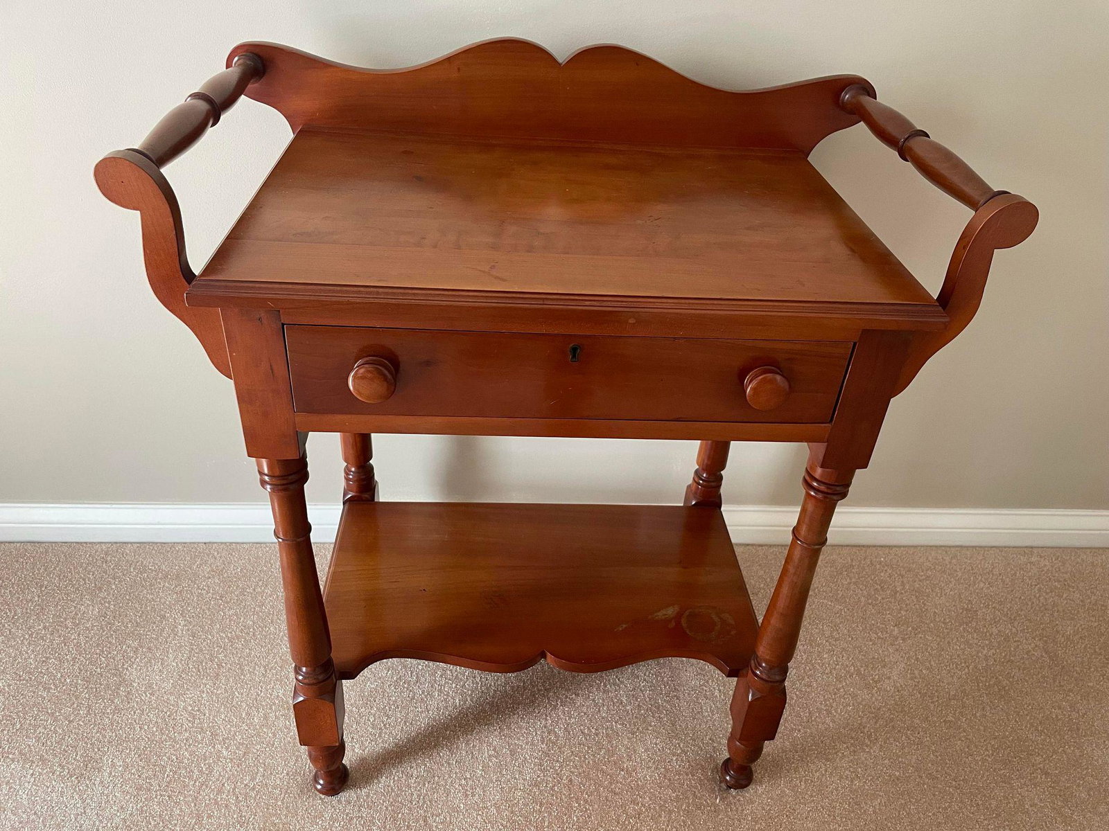 Cherry One Drawer Butlers/Beverage Table: Cherry One Drawer Butlers/Beverage Table