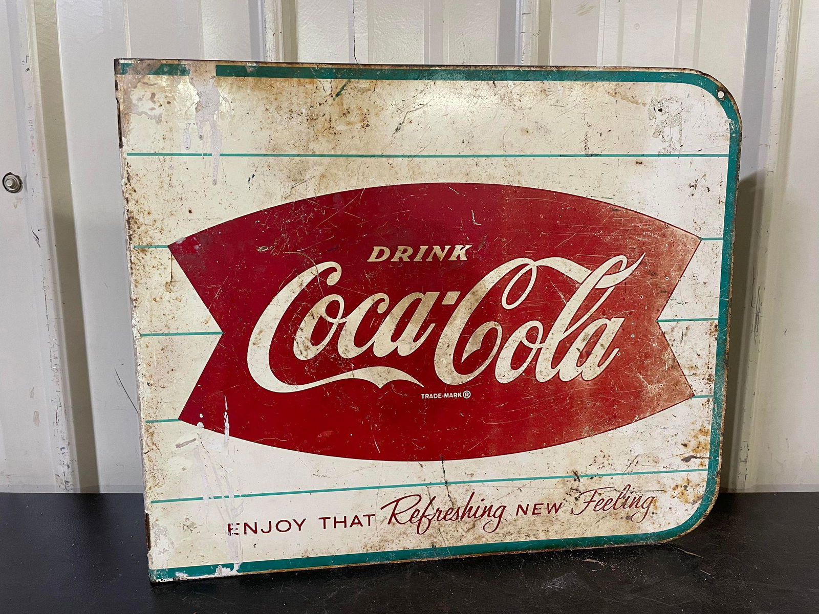 Vintage Drink Coca-Cola Flange Sign (1 of 3)