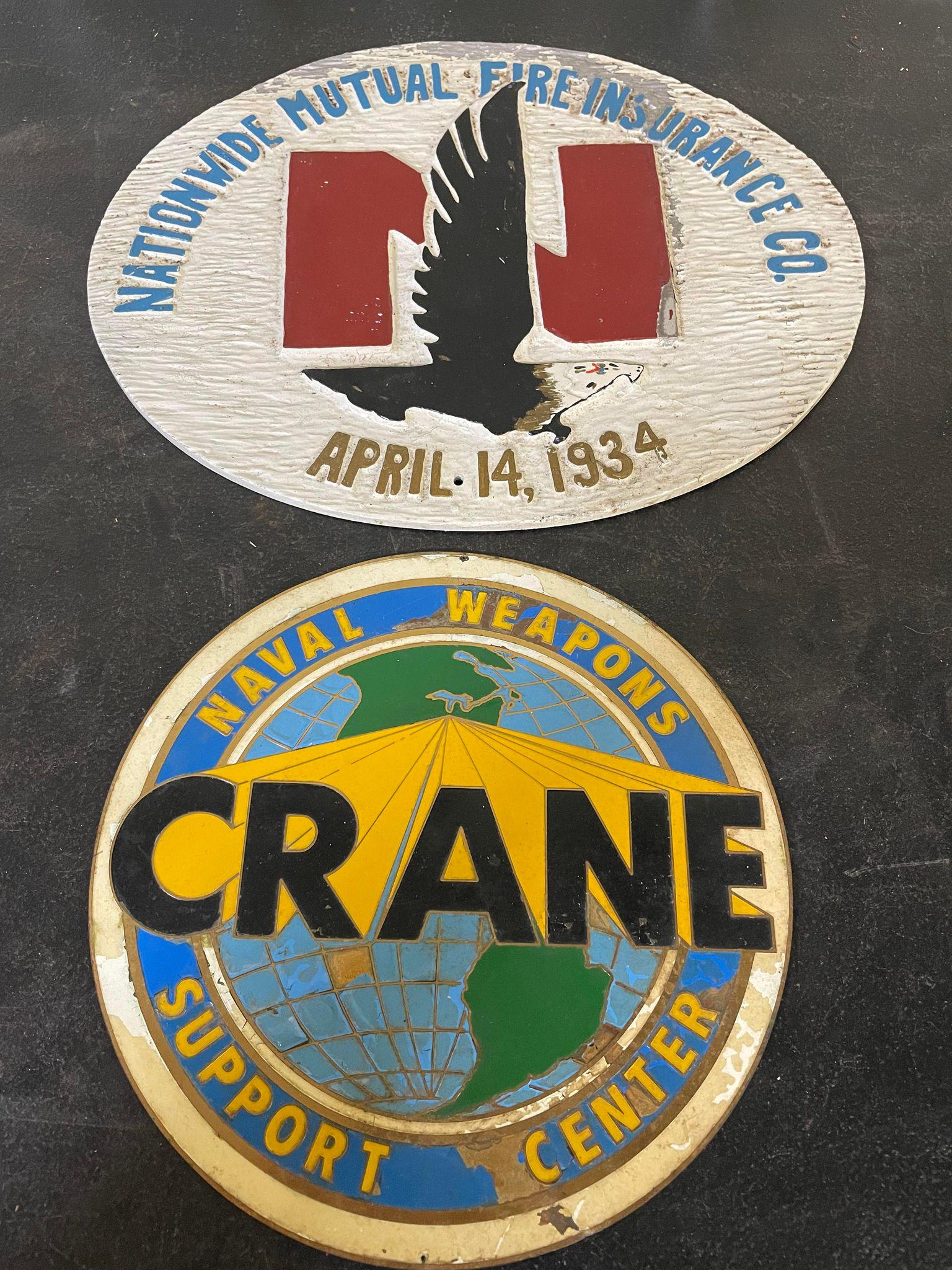 Signs: Nationwide Mutual Fire Insurance, Crane Naval Weapons Support Center (1 of 2)