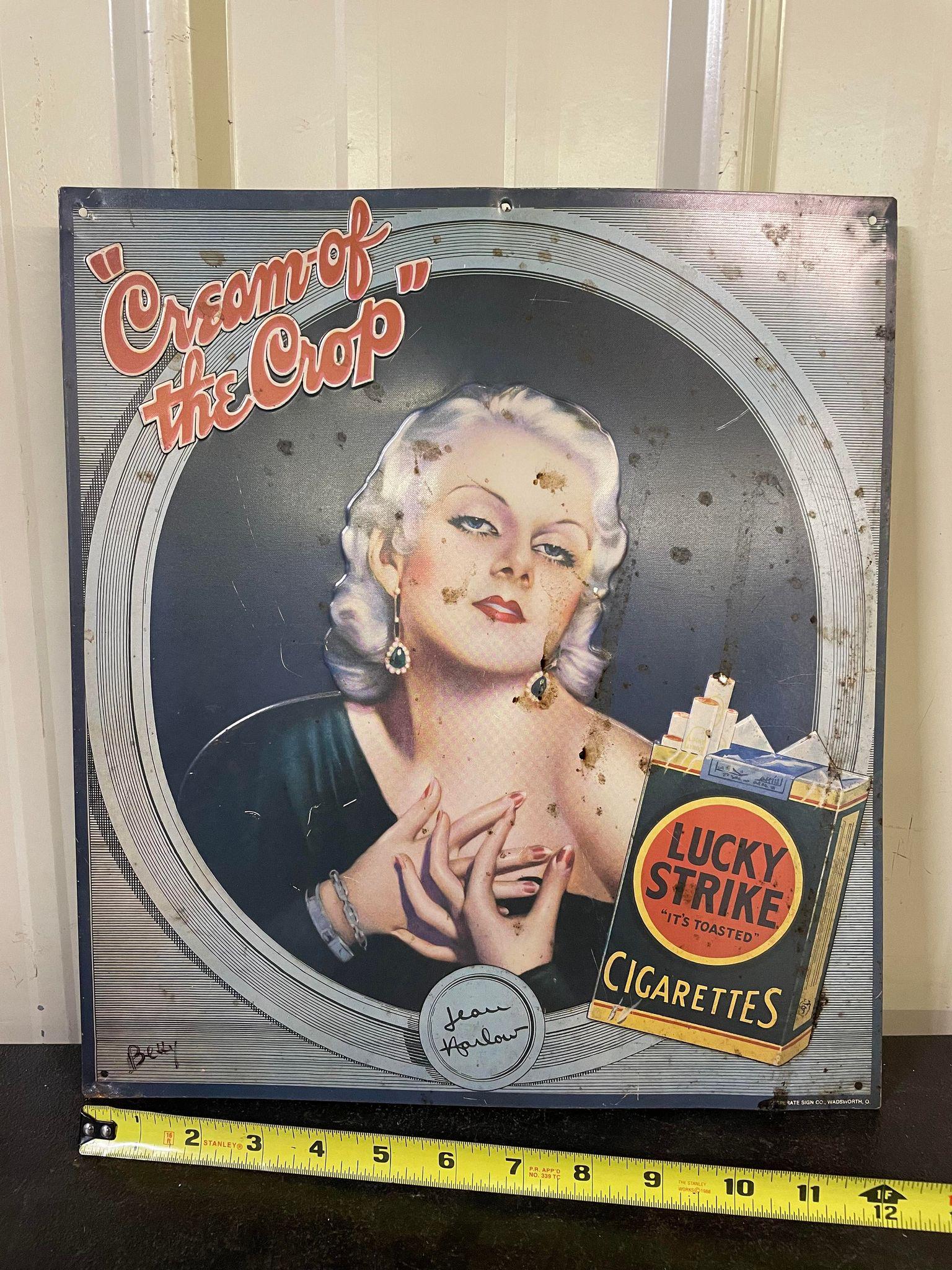 Vintage Lucky Strike Cigarette Sign (1 of 1)