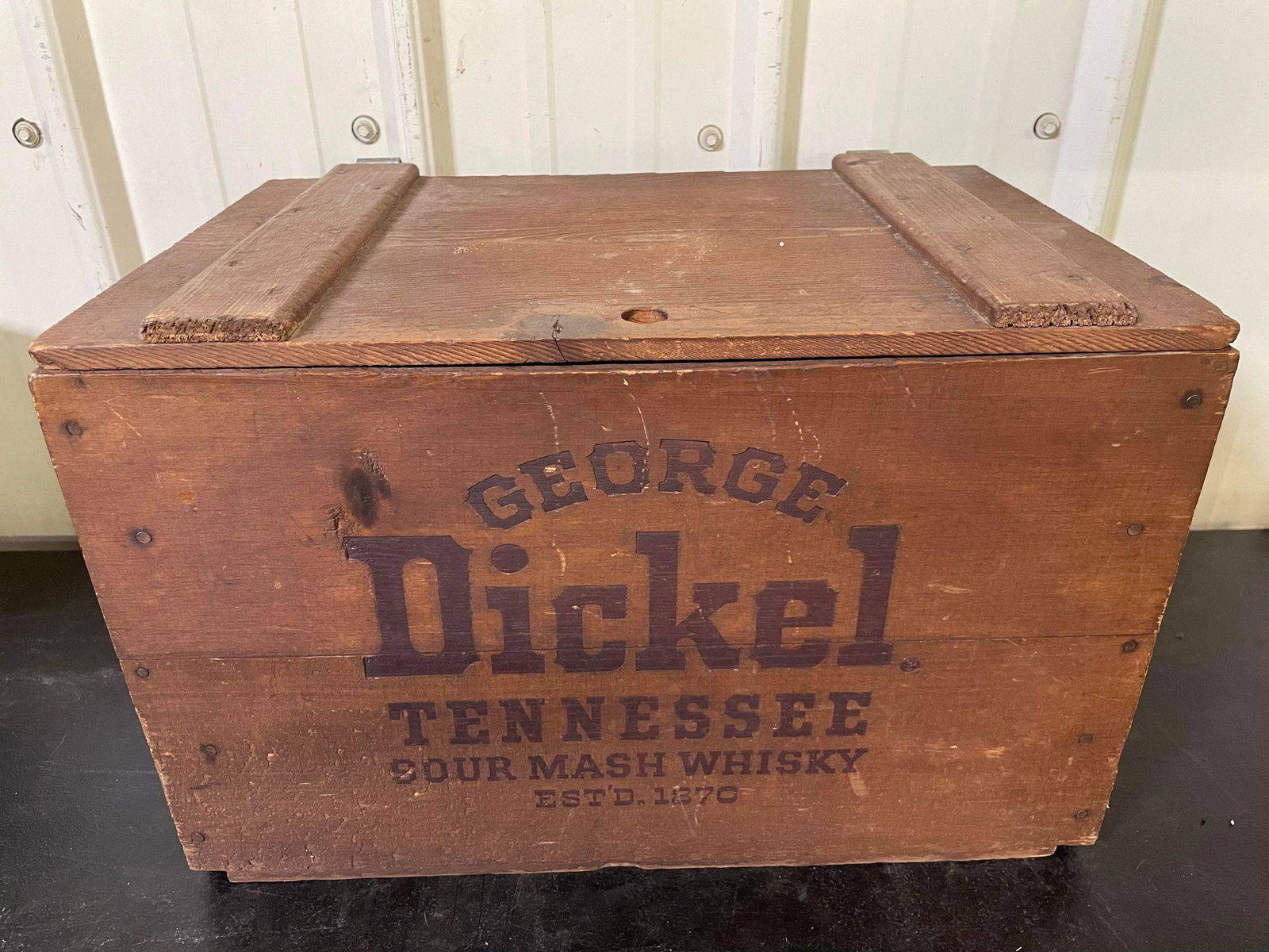George Dickel Tennessee  Sour Mash Whisky Wooden Crate (1 of 2)