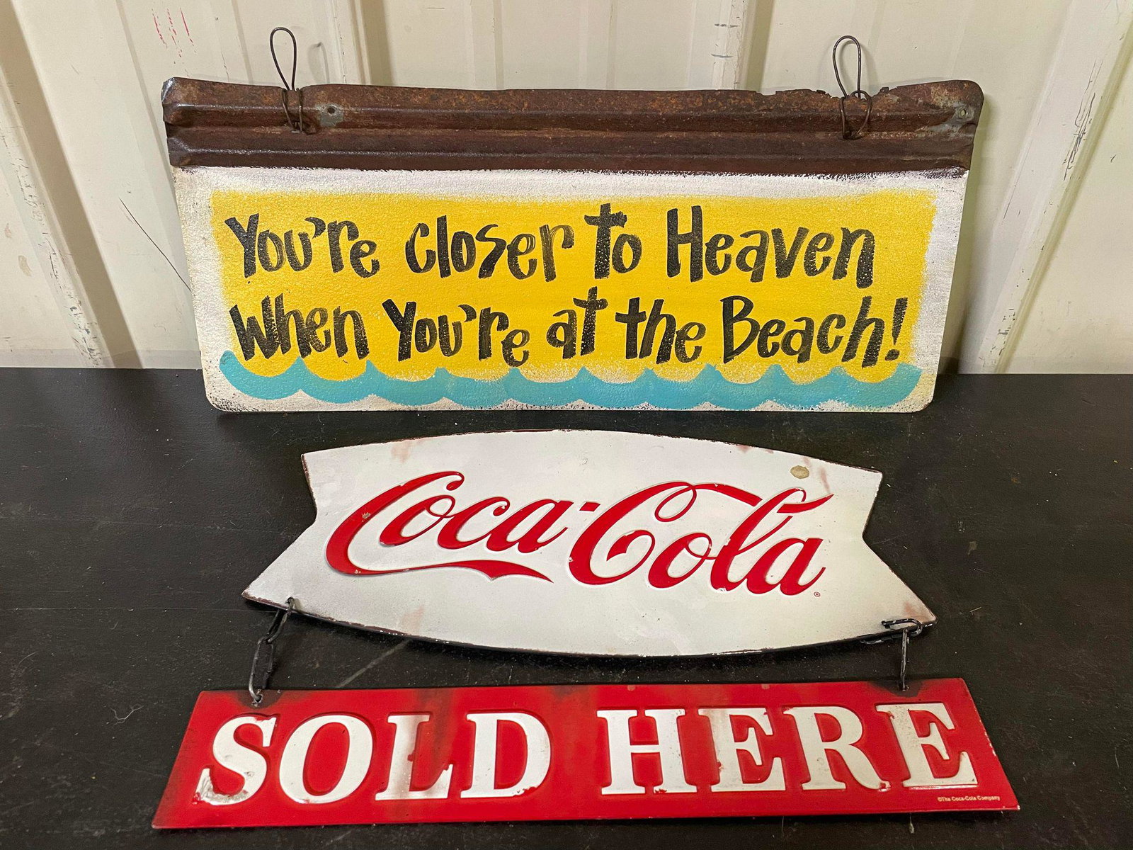 Coca-Cola Sold Here Sign, Closer To Heaven at the Beach: Coca-Cola Sold Here Sign, Closer To Heaven at the Beach