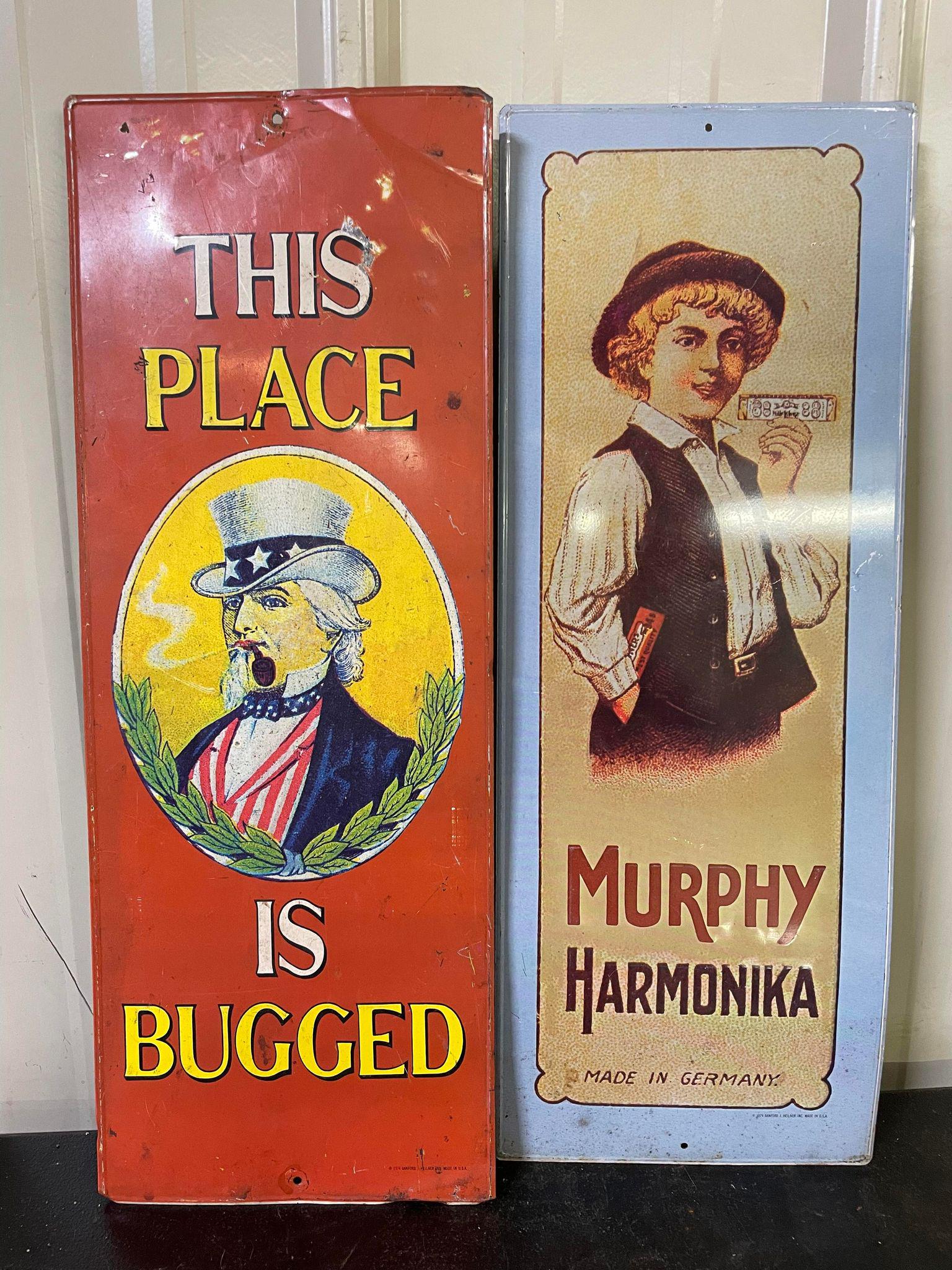 Two Signs: This Place Is Bugged, Murphy Harmonica (1 of 1)