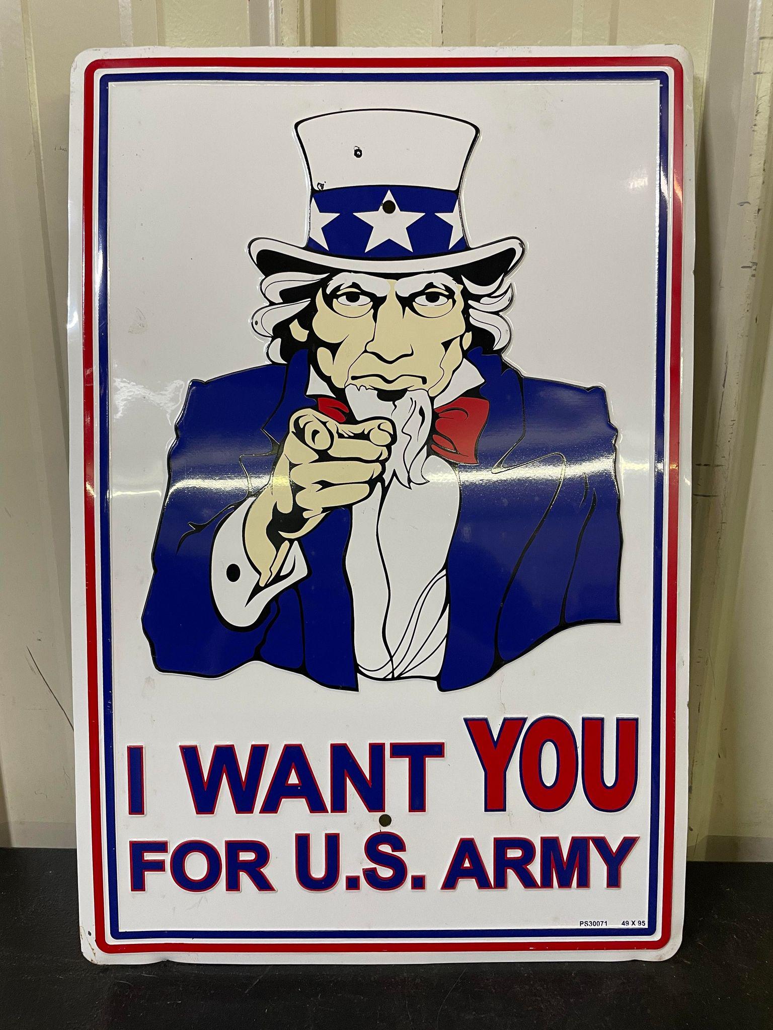 " I Want YOU For US ARMY" Uncle Sam Sign (1 of 2)