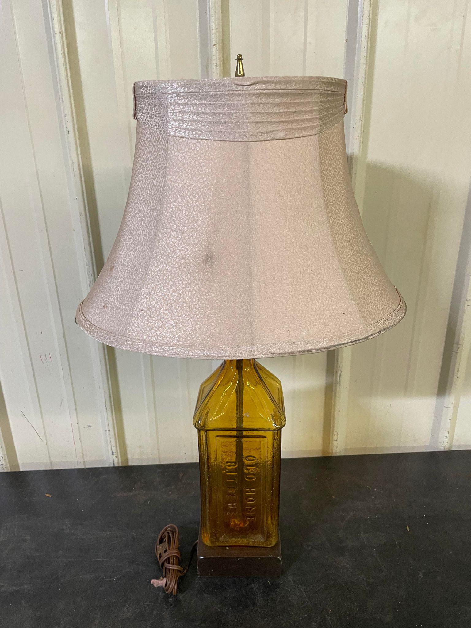 Old Home Bitters Converted Bottle to Lamp (1 of 2)