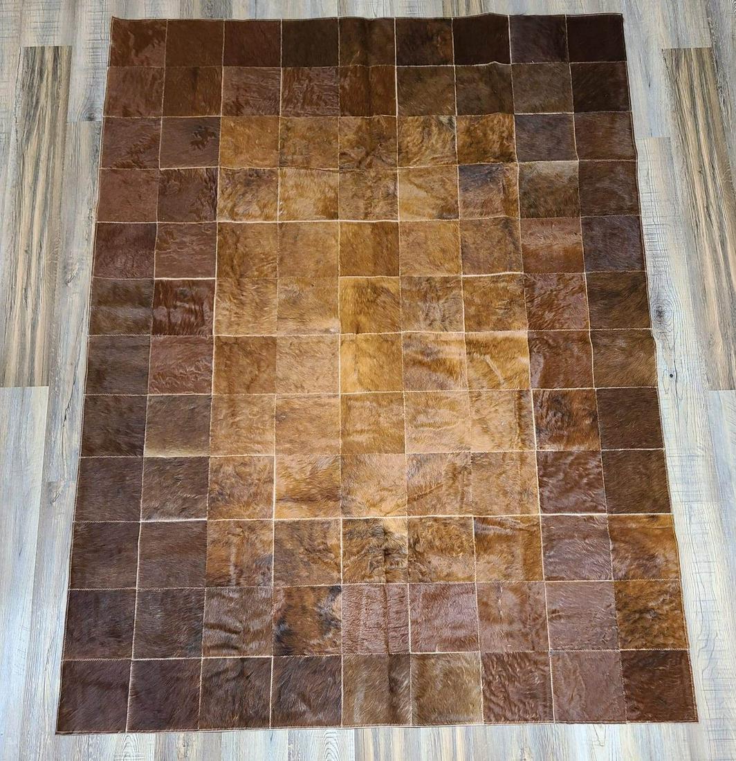 Brown Patchwork Rug 8' x 6' (1 of 3)