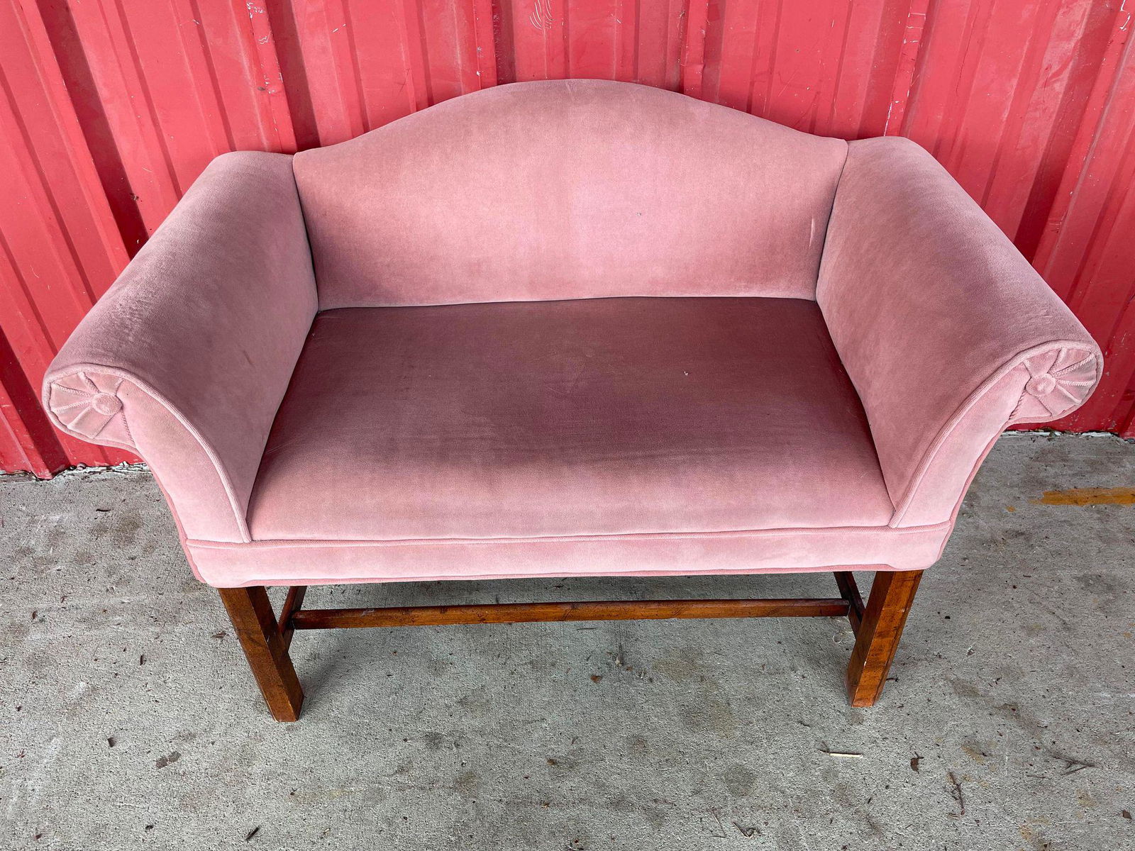 Camel Back Love Seat Accent Chair (1 of 1)