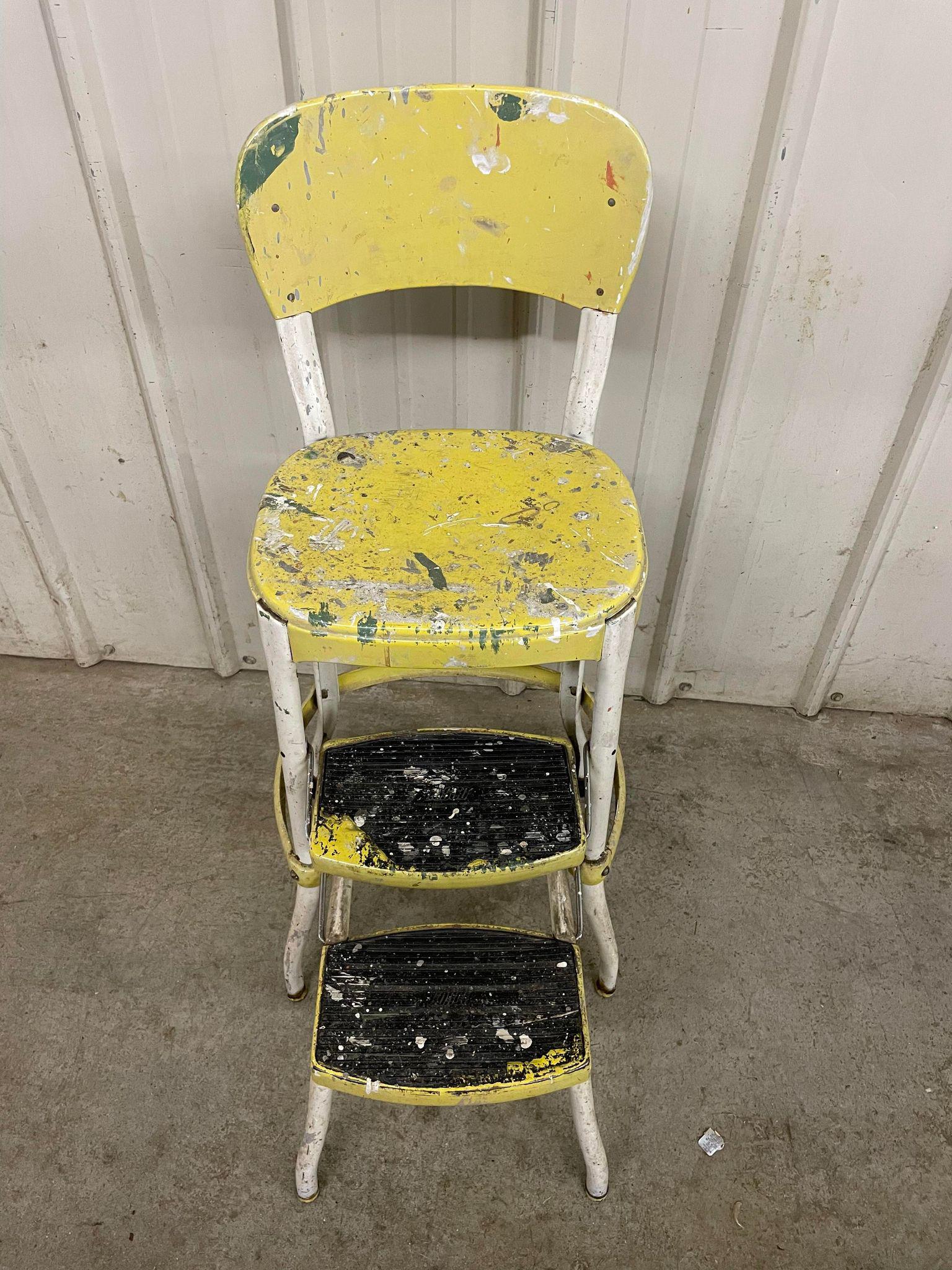 Vintage yellow 2024 cosco step stool