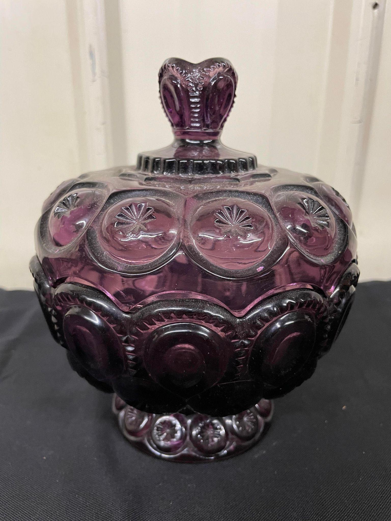 Purple Fenton Style Candy Dish (1 of 1)