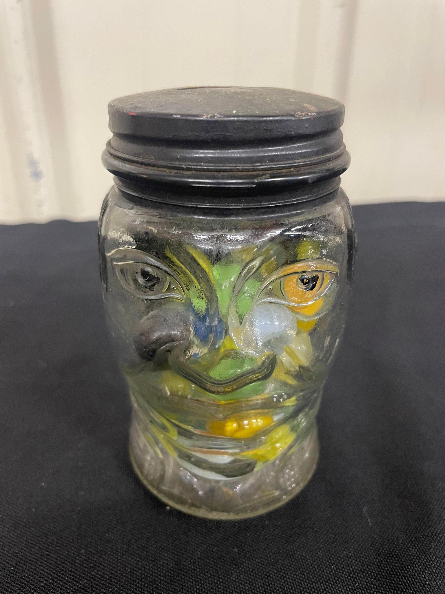 Vintage Planters Glass Jar of Marbles: Vintage Planters Glass Jar of Marbles