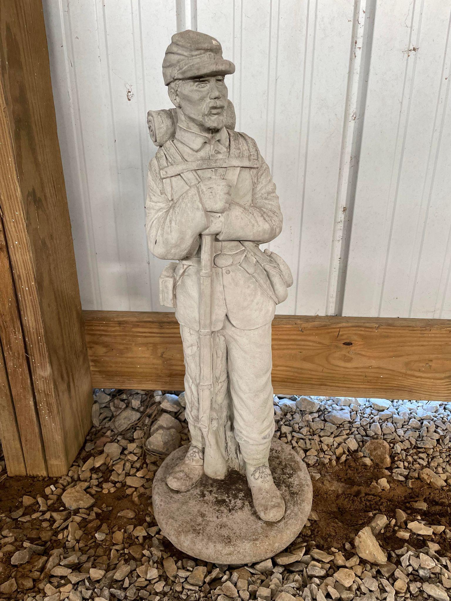 Concrete Civil War Soldier Auction