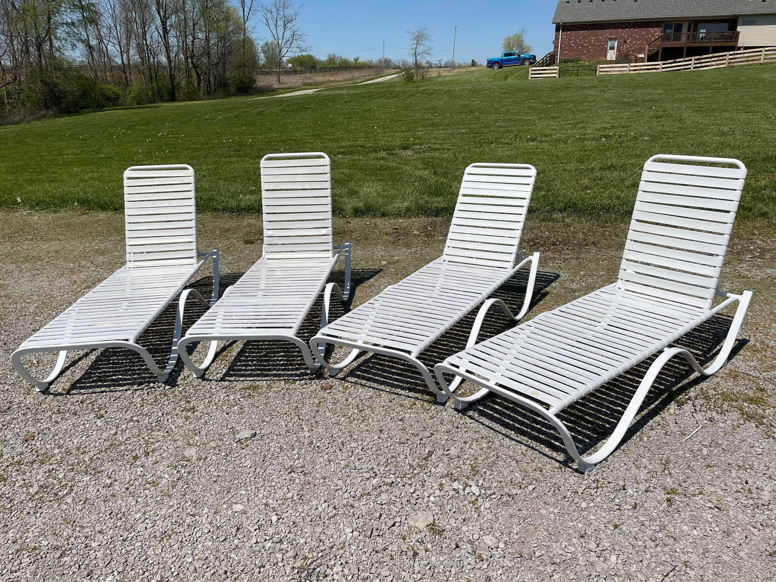 Four Modern Patio / Pool Chairs