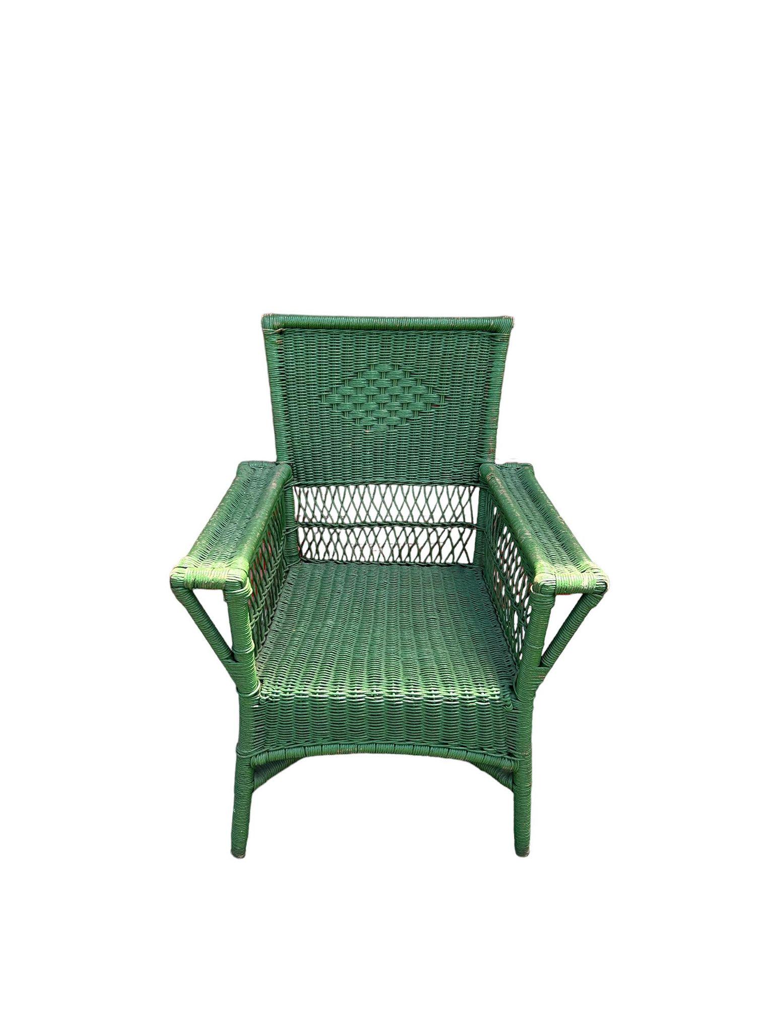Wicker Chair 37"T x 28"W x 27"D: Wicker Chair 37"T x 28"W x 27"D