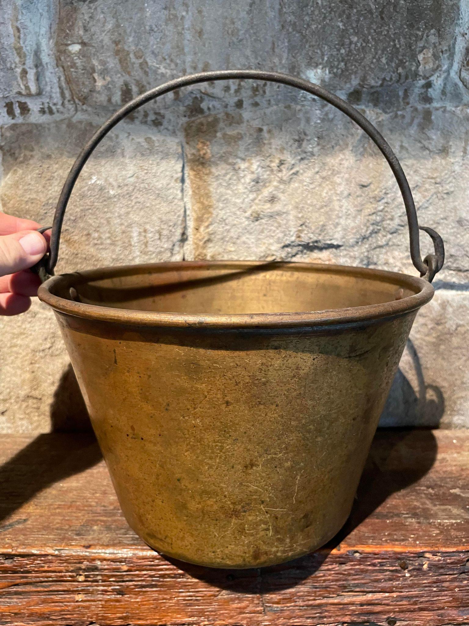 Antique Brass Bucket (1 of 2)