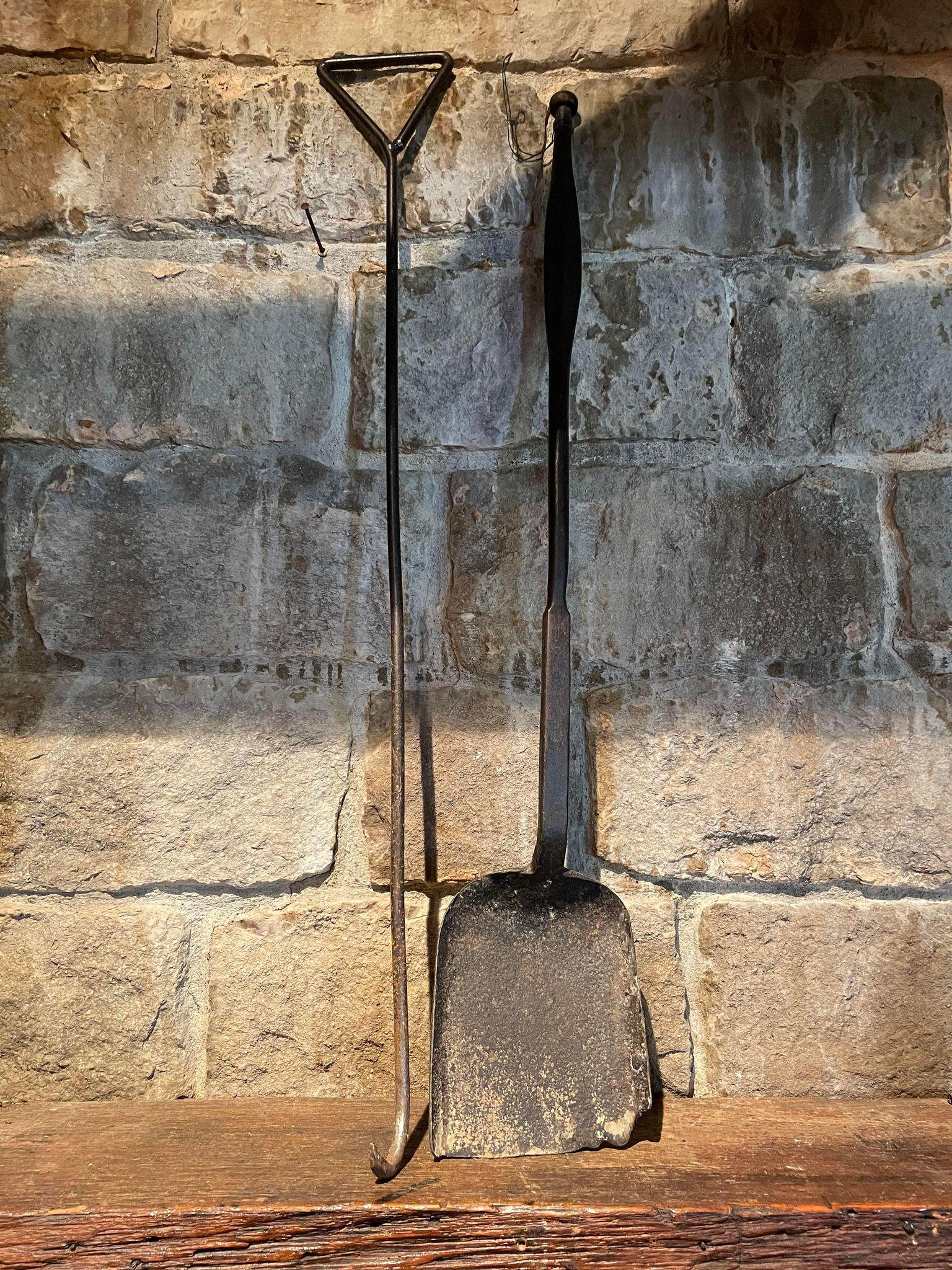 Antique Cast Iron Fireplace Utensils (1 of 2)