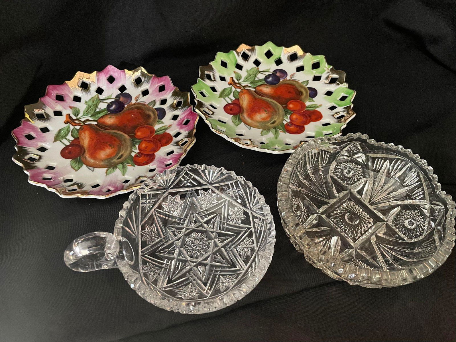 Vintage Serving Style Dishes: Cut Glass / Ceramic: Vintage Serving Style Dishes: Cut Glass / Ceramic