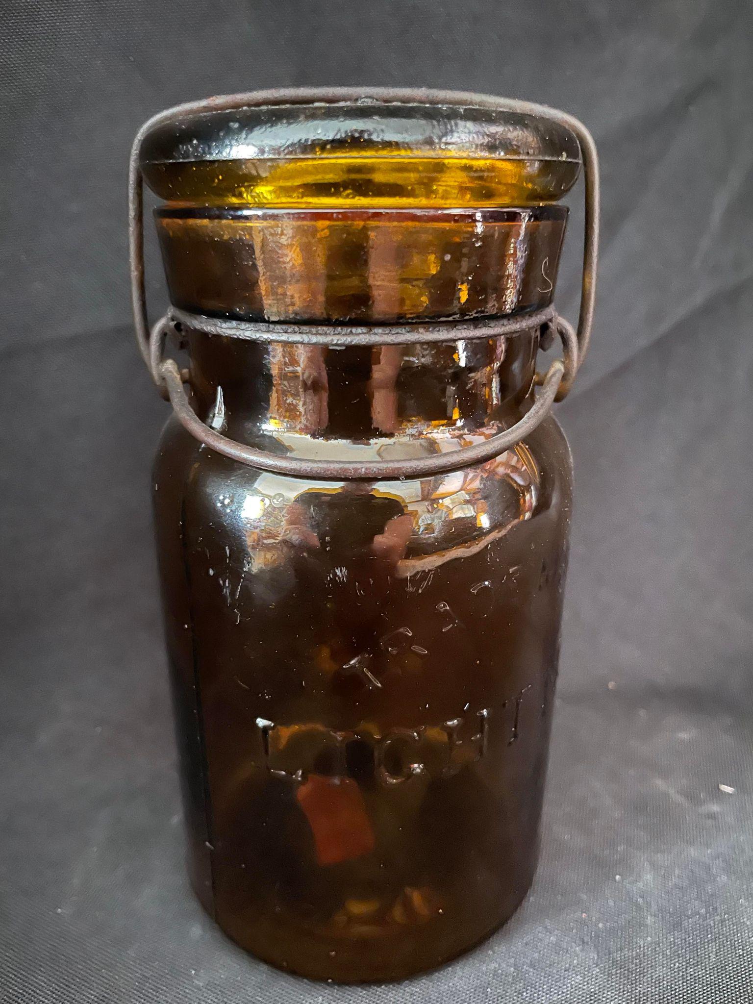 Antique Light Amber Fruit Jar Auction