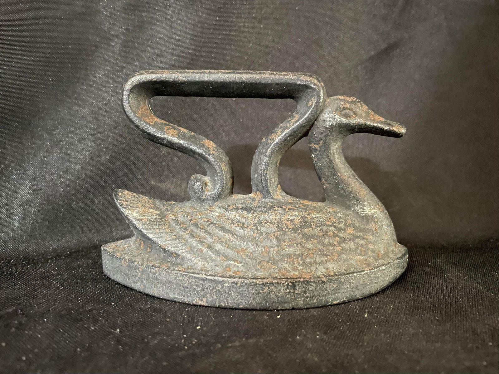 Antique Cast Iron Swan Iron: Antique Cast Iron Swan Iron