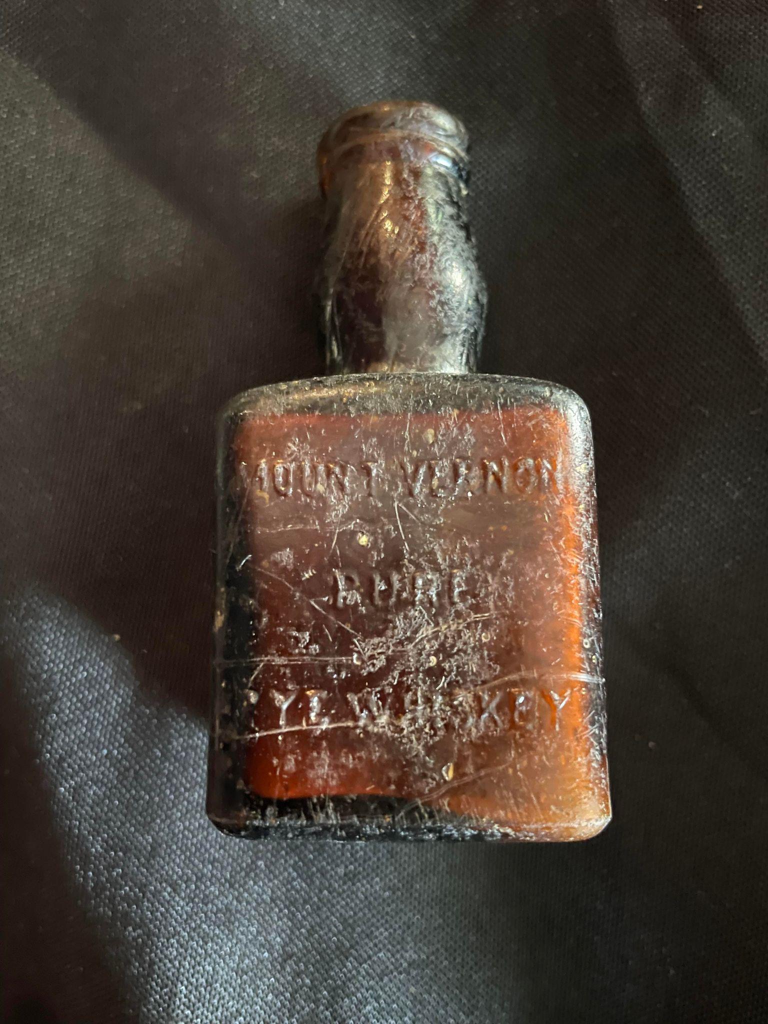 Miniature Whiskey Bottle: Mount Vernon Pure Whiskey Bottled at the Distillery (1 of 5)