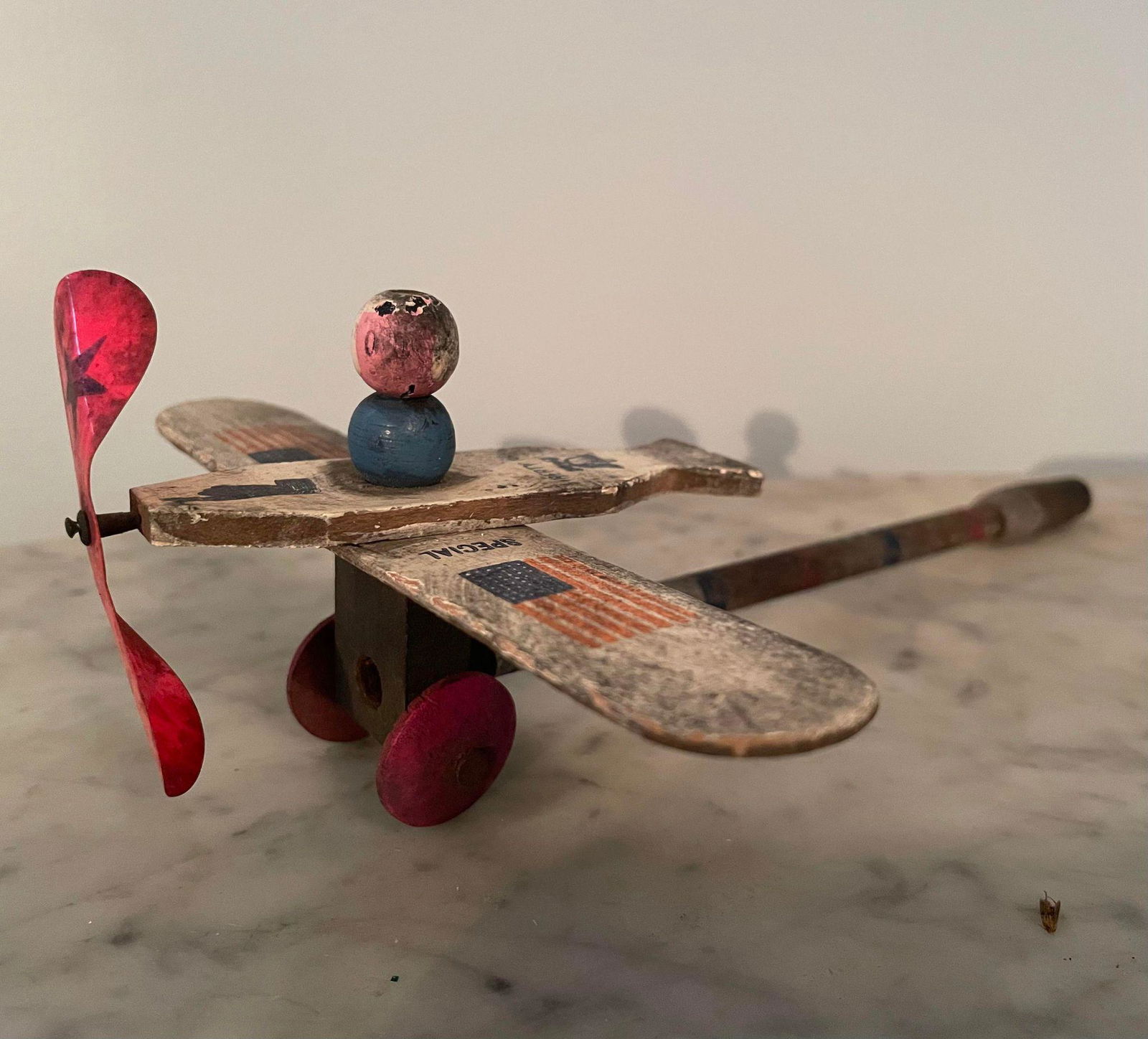 Vintage Whirligig Folk Art Airplane: Vintage Whirligig Folk Art Airplane