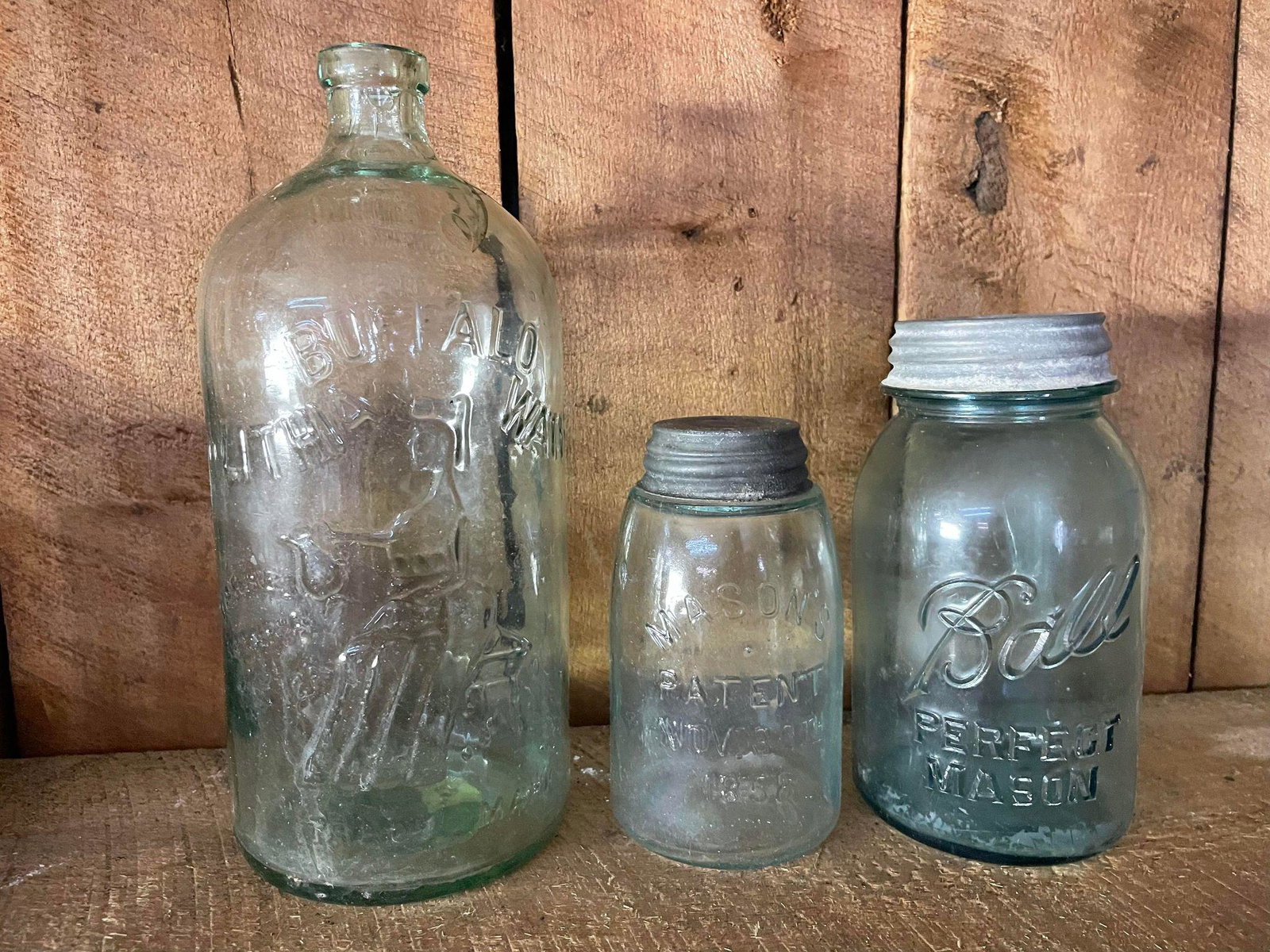 Trio of Mason Jars, Ball: Trio of Mason Jars, Ball