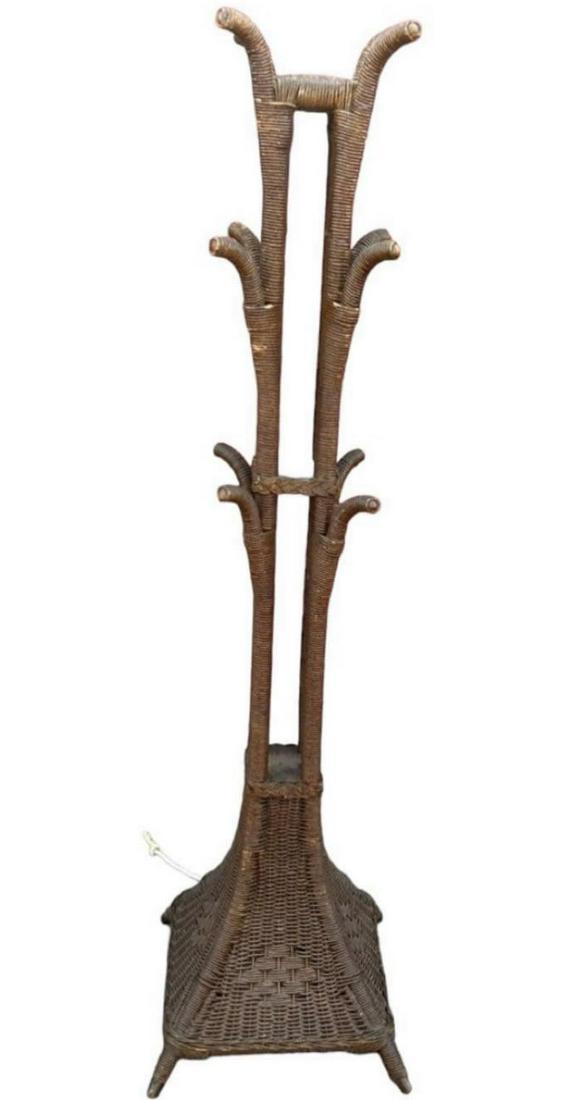 Wicker Victorian Style Hat Rack in Natural Finish (1 of 2)