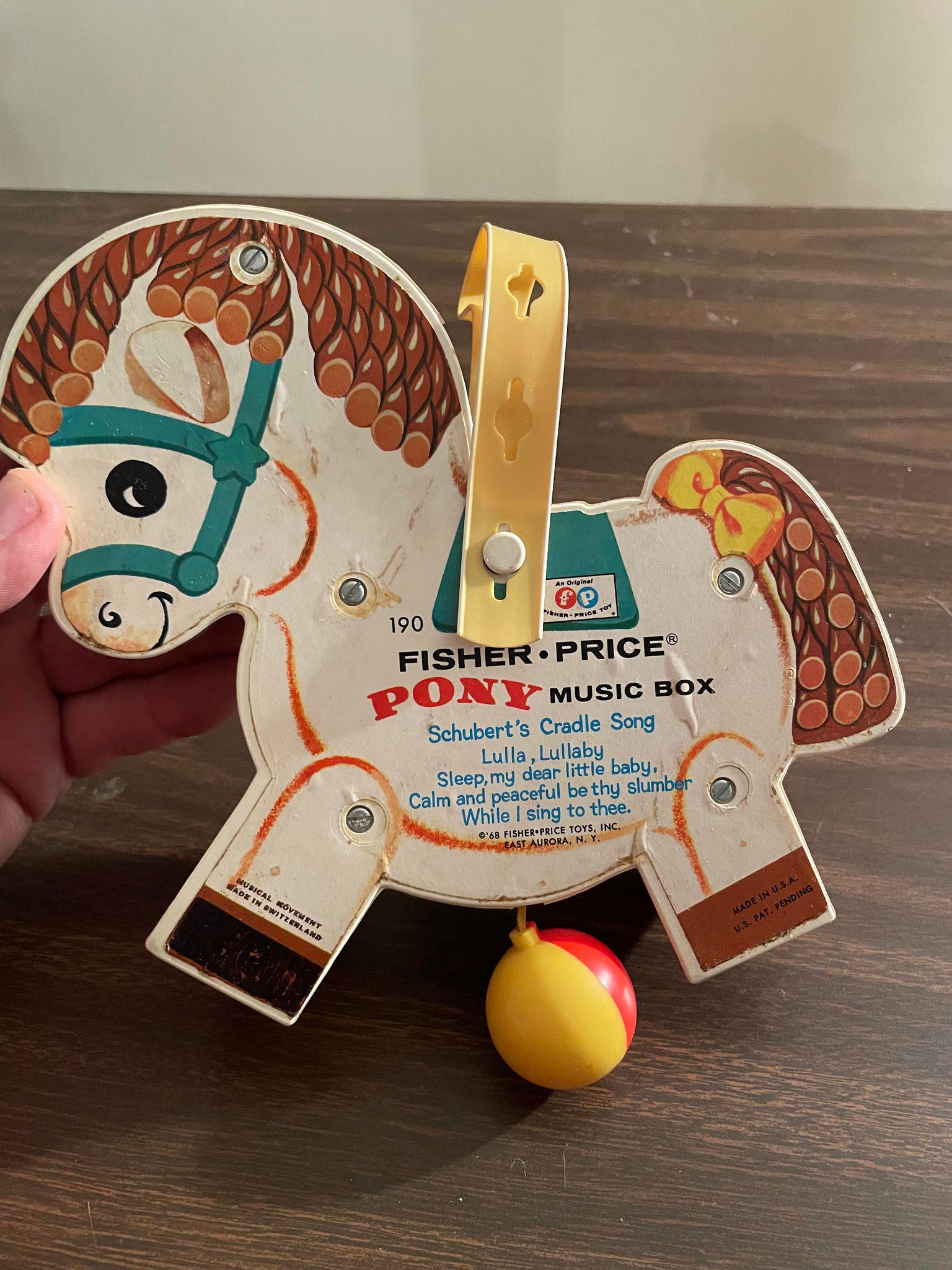Vintage Fisher-Price Pony Music Box: Vintage Fisher-Price Pony Music Box