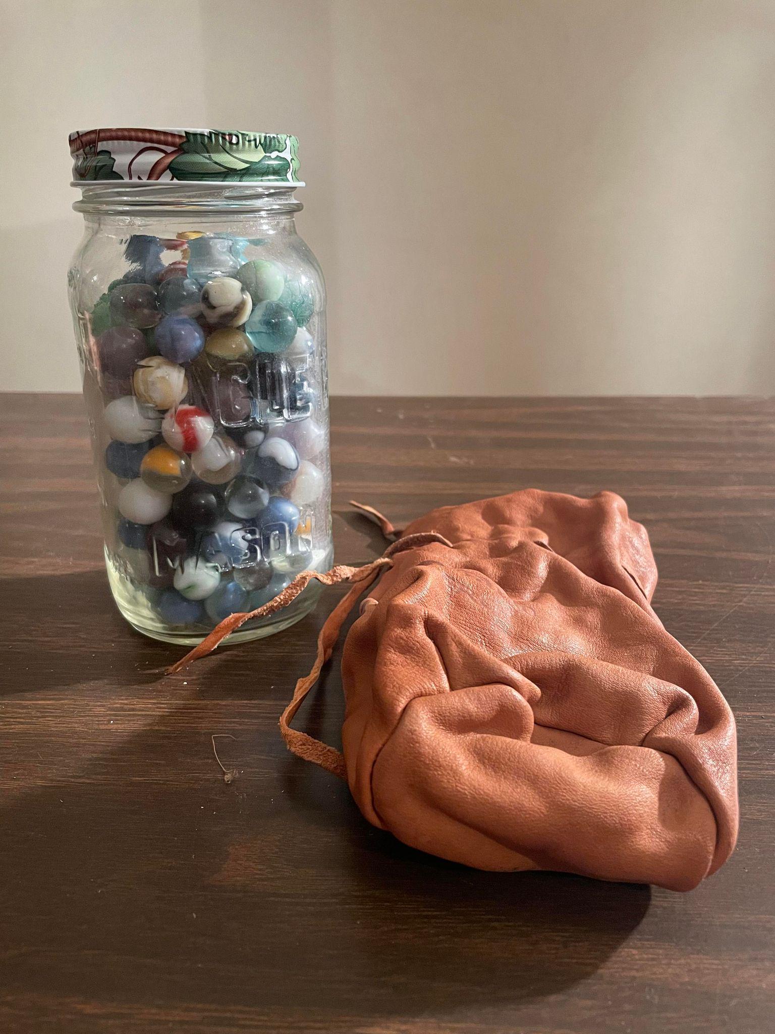 Vintage Jar of Marbles: Vintage Jar of Marbles