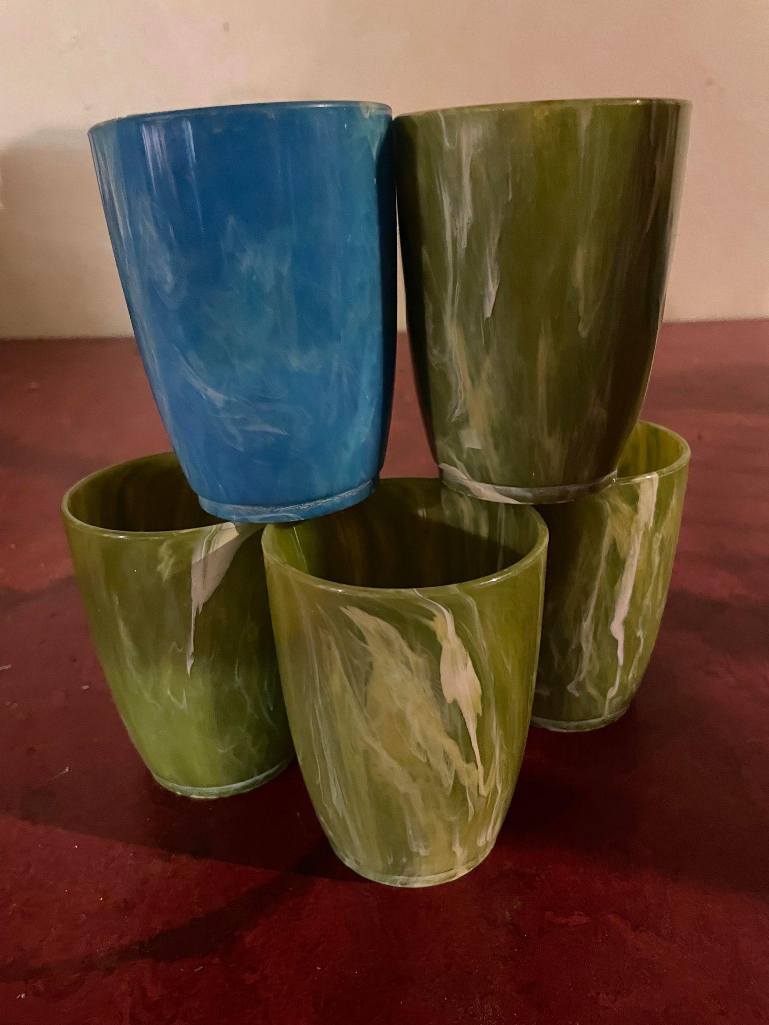 5 Stoneware Mugs: 5 Stoneware Mugs