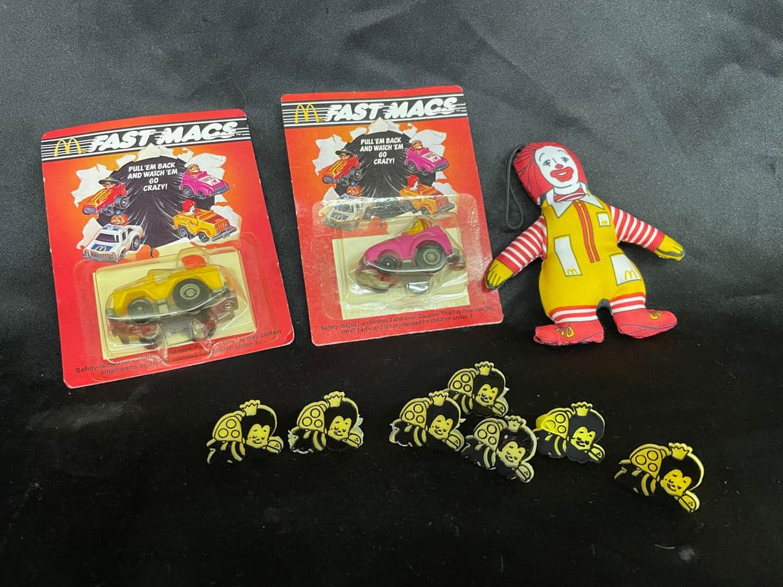Vintage Burger Queen Rings and Fast Macs McDonalds Toys: Vintage Burger Queen Rings and Fast Macs McDonalds Toys