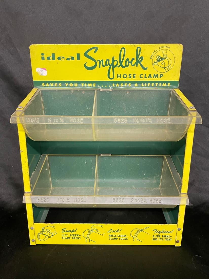 Ideal Snaplock Hose Clamp Display Case Auction