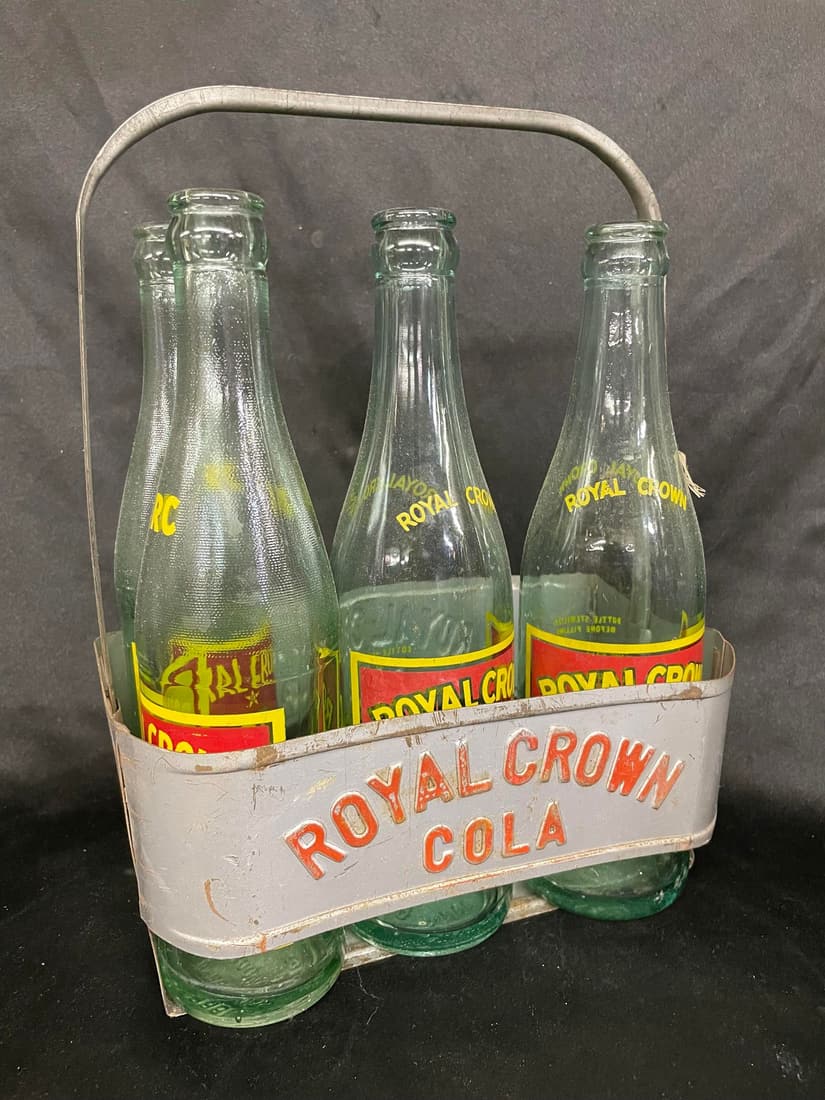 Royal Crown Cola Carrier w/ Royal Crown Cola Bottles: Royal Crown Cola Carrier w/ Royal Crown Cola Bottles