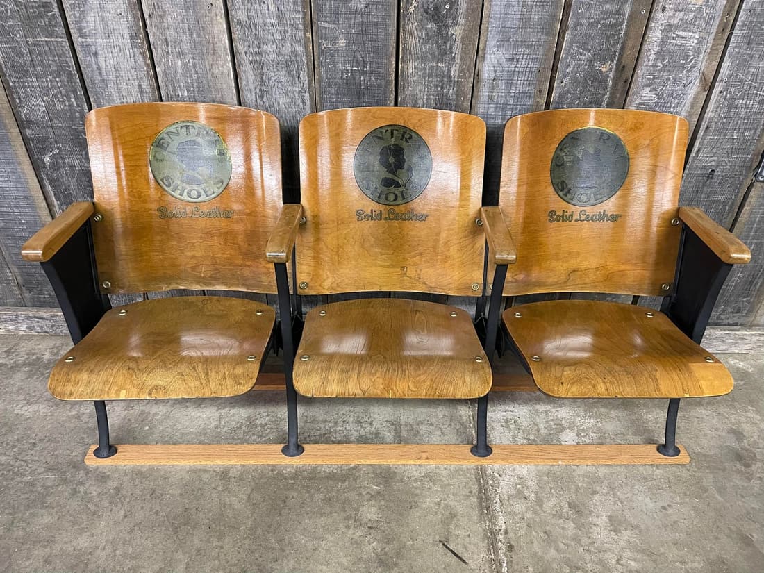Central Shoes Trio of Advertising Seats from a Shoe Store: Central Shoes Trio of Advertising Seats from a Shoe Store