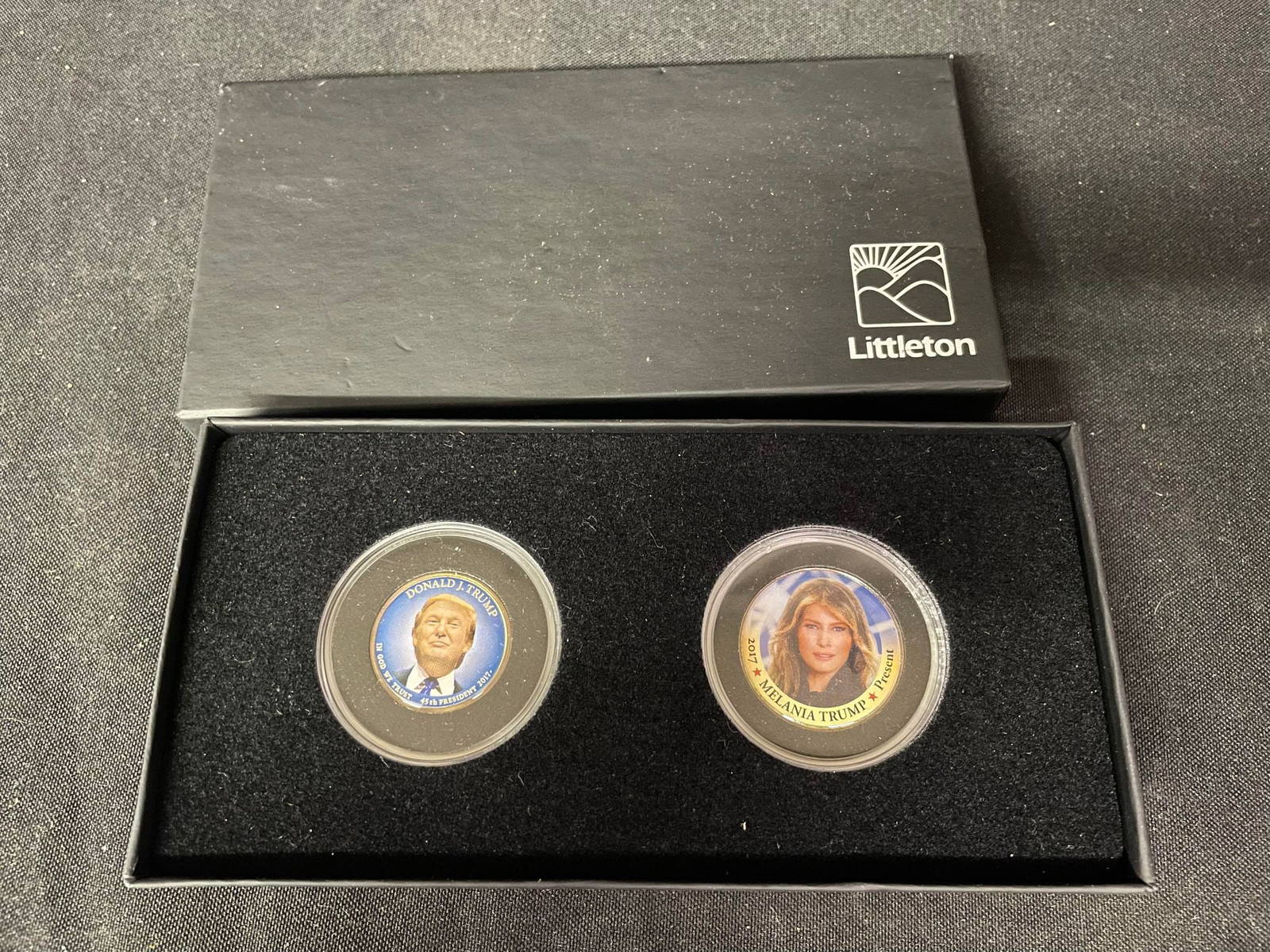 Commemorative Coin Set Of Donald And Melania Trump Auction