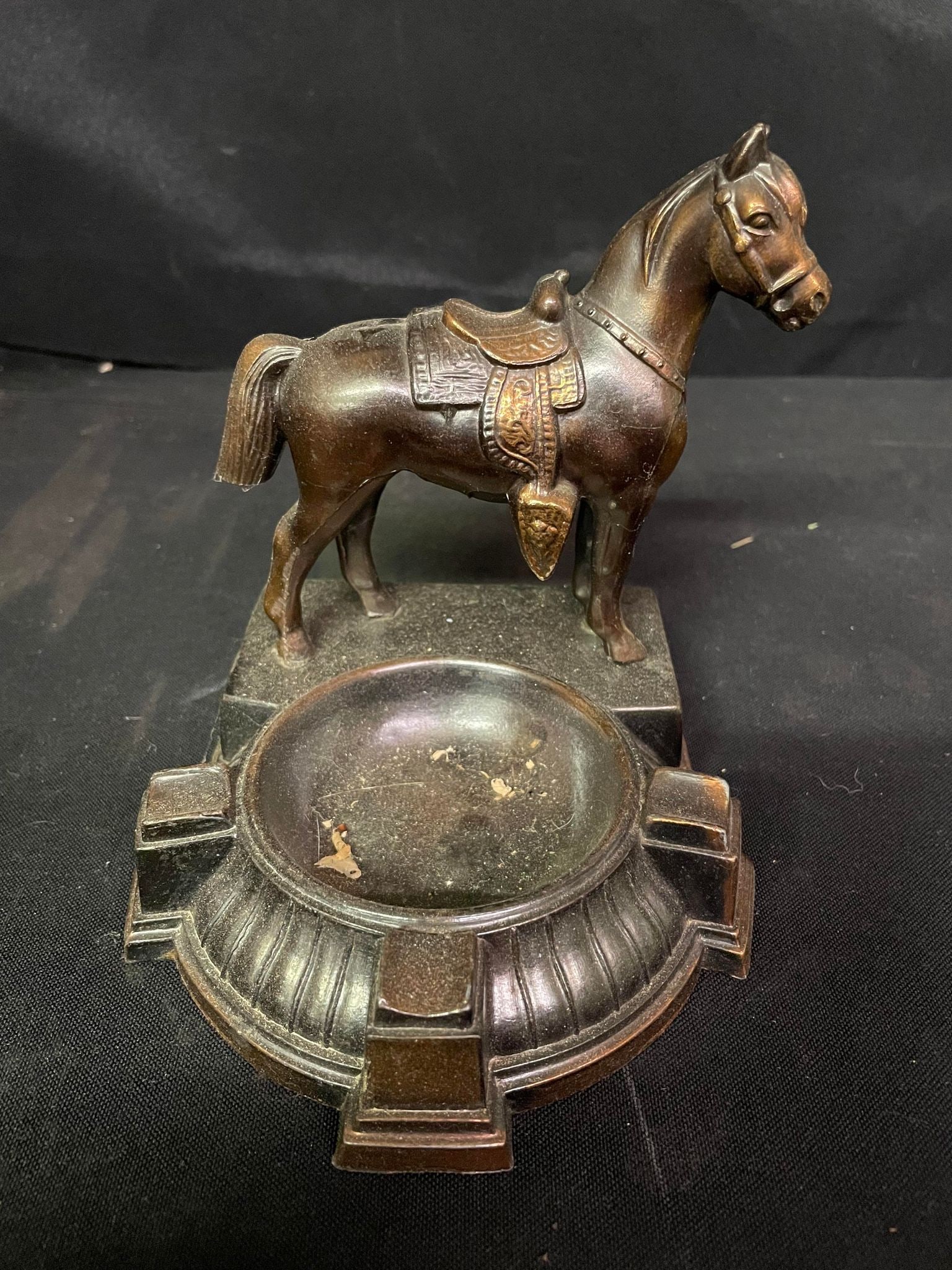 Copper Standing Horse Ashtray: Copper Standing Horse Ashtray