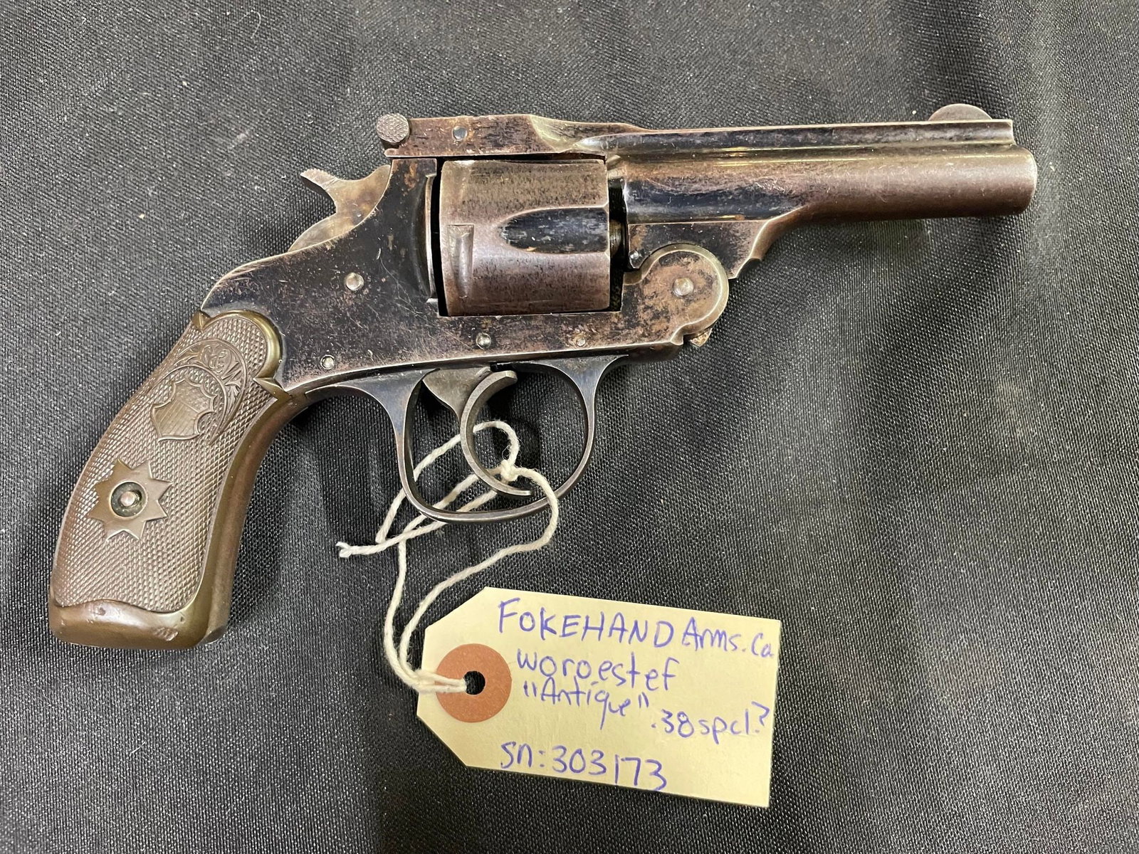 Fokehand Arms Co. Woroestef "Antique" .38Spcl S/N:303173: Fokehand Arms Co. Woroestef "Antique" .38Spcl S/N:303173