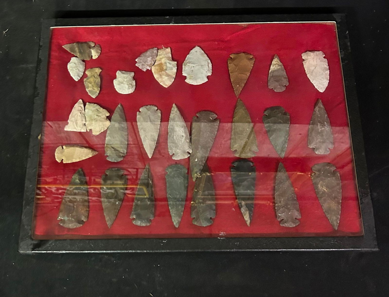Indian Arrowhead Collection in Frame, 16" x 12" (1 of 1)