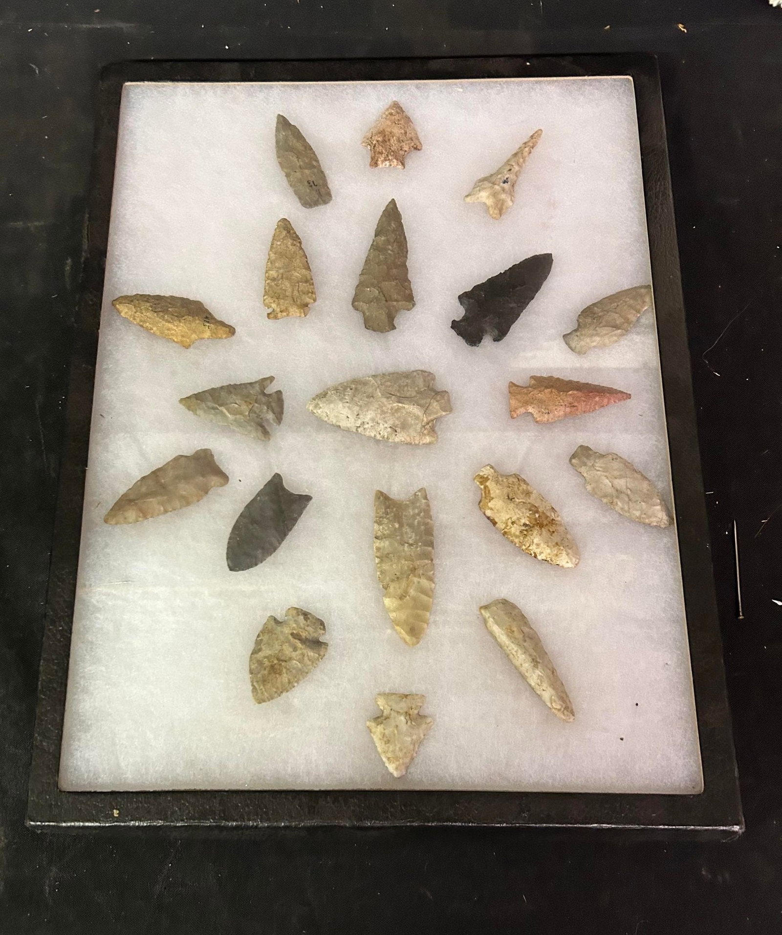 Indian Arrowhead Collection in Frame, 16" x 12" (1 of 1)