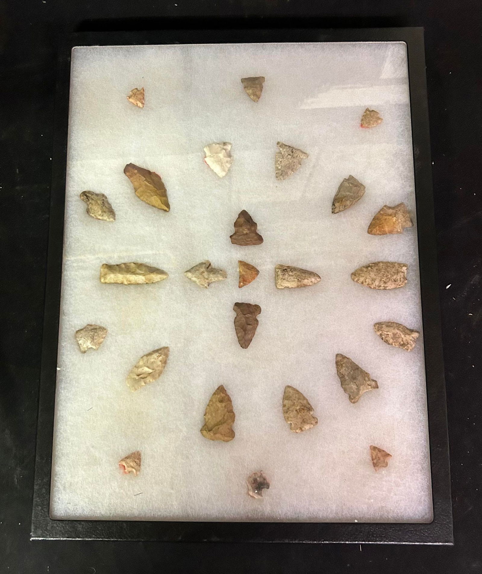 Indian Arrowhead Collection in Frame, 16" x 12" (1 of 1)