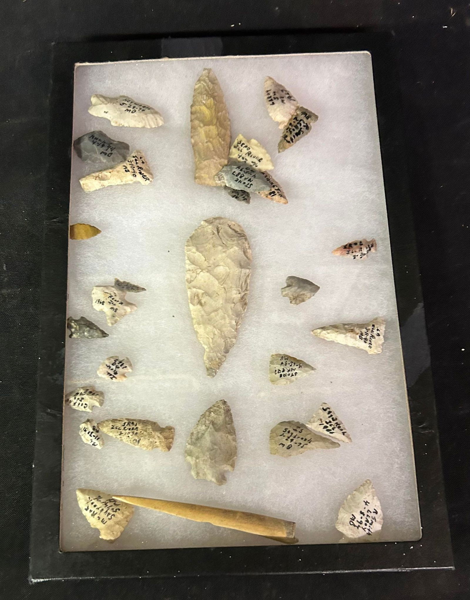 Indian Arrowhead Collection in Frame, 8.5" x 12" (1 of 1)