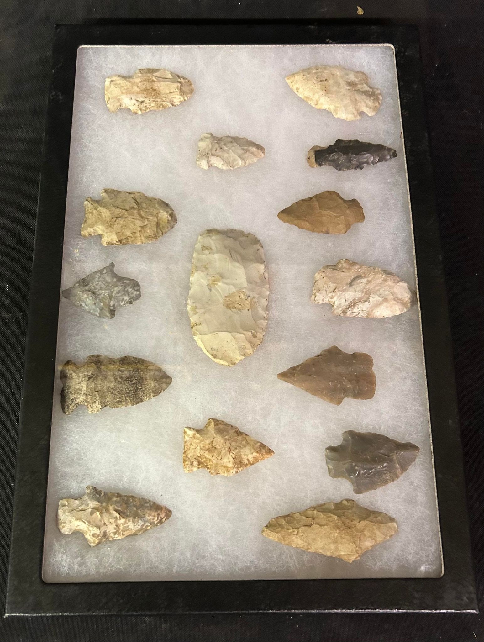 Indian Arrowhead Collection in Frame, 8.5" x 12" (1 of 1)