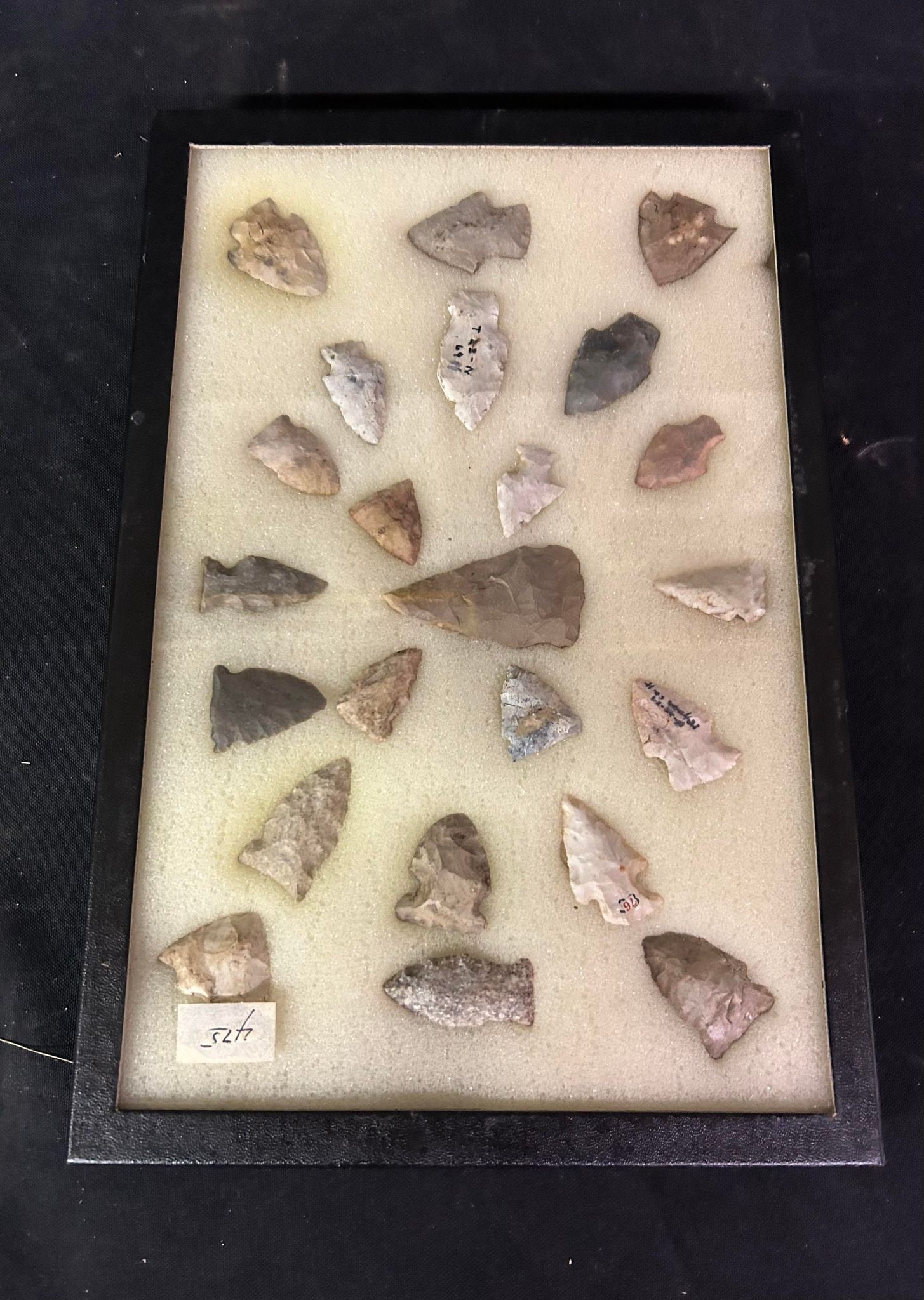 Indian Arrowhead Collection in Frame, 8.5" x 12" (1 of 1)