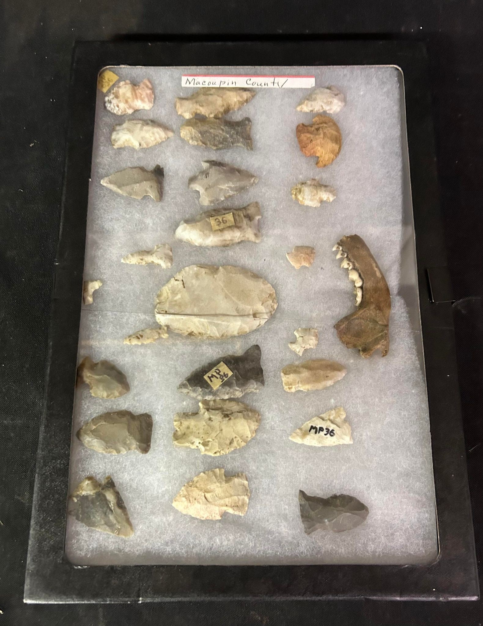 Indian Arrowhead Collection in Frame, 8.5" x 12" (1 of 1)