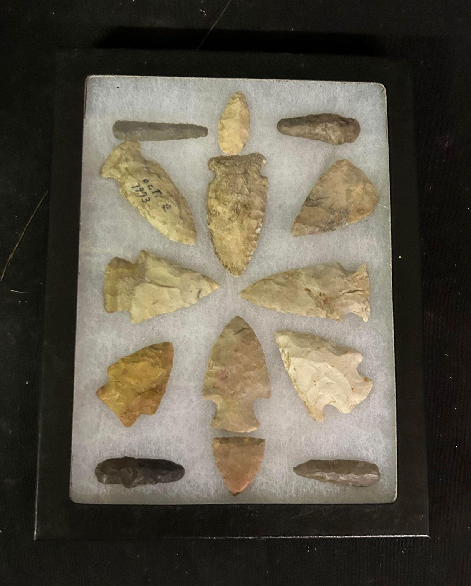 Indian Arrowhead Collection in Frame, 6.5" x 8.25" (1 of 1)