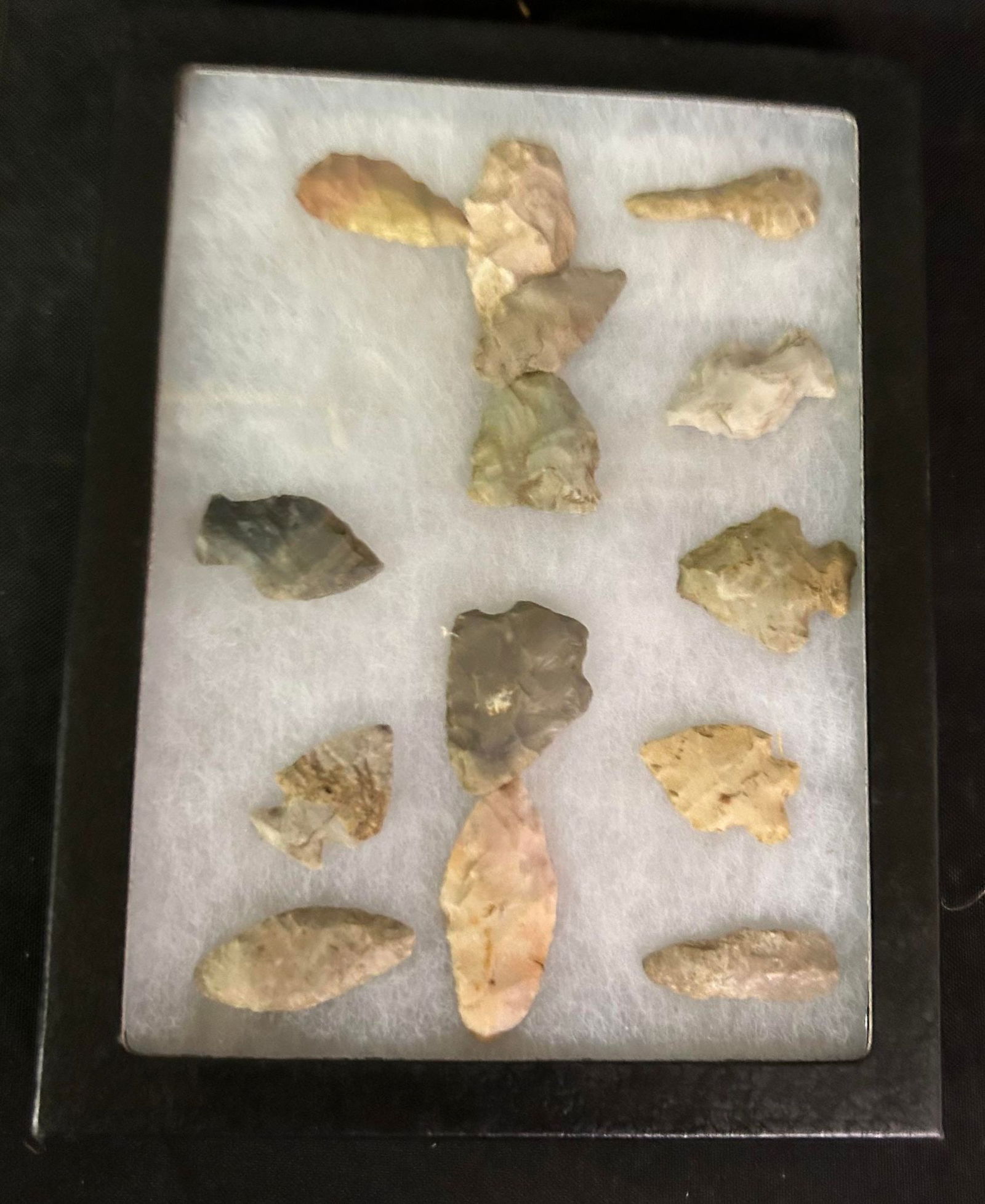 Indian Arrowhead Collection in Frame, 6.5" x 8.25" (1 of 1)