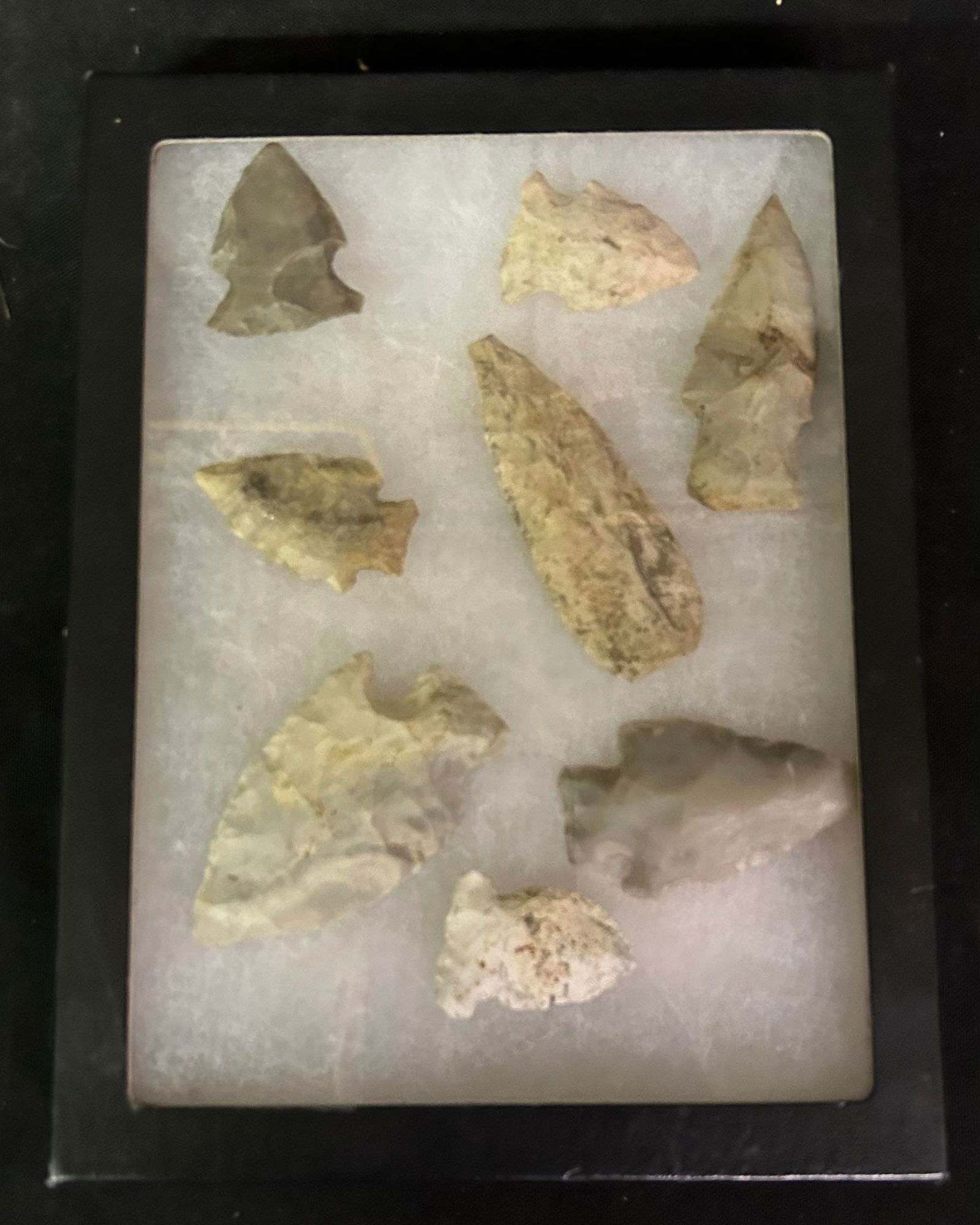 Indian Arrowhead Collection in Frame, 6.5" x 8.25" (1 of 1)